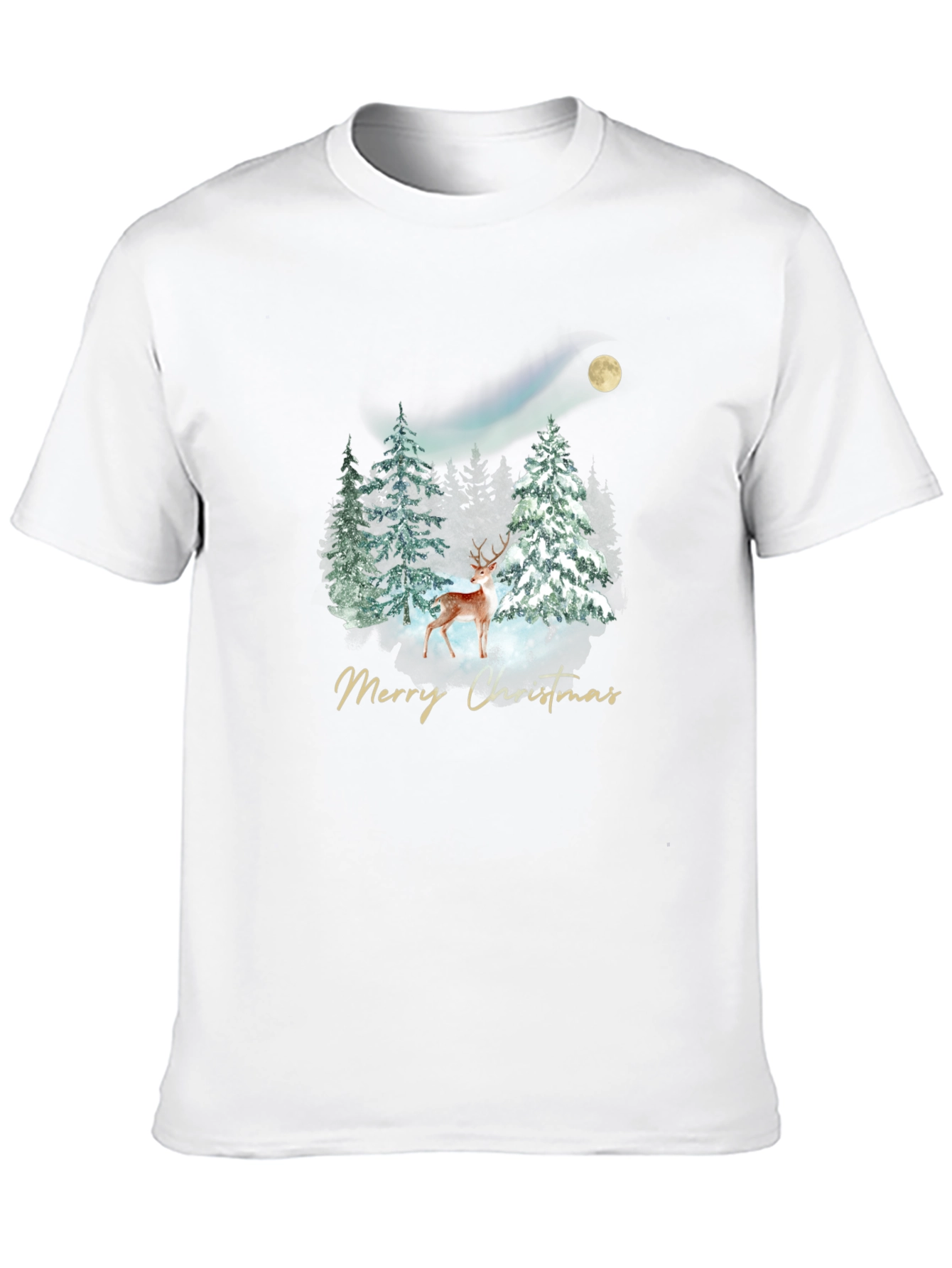 Festive Christmas Deer Graphic Tee