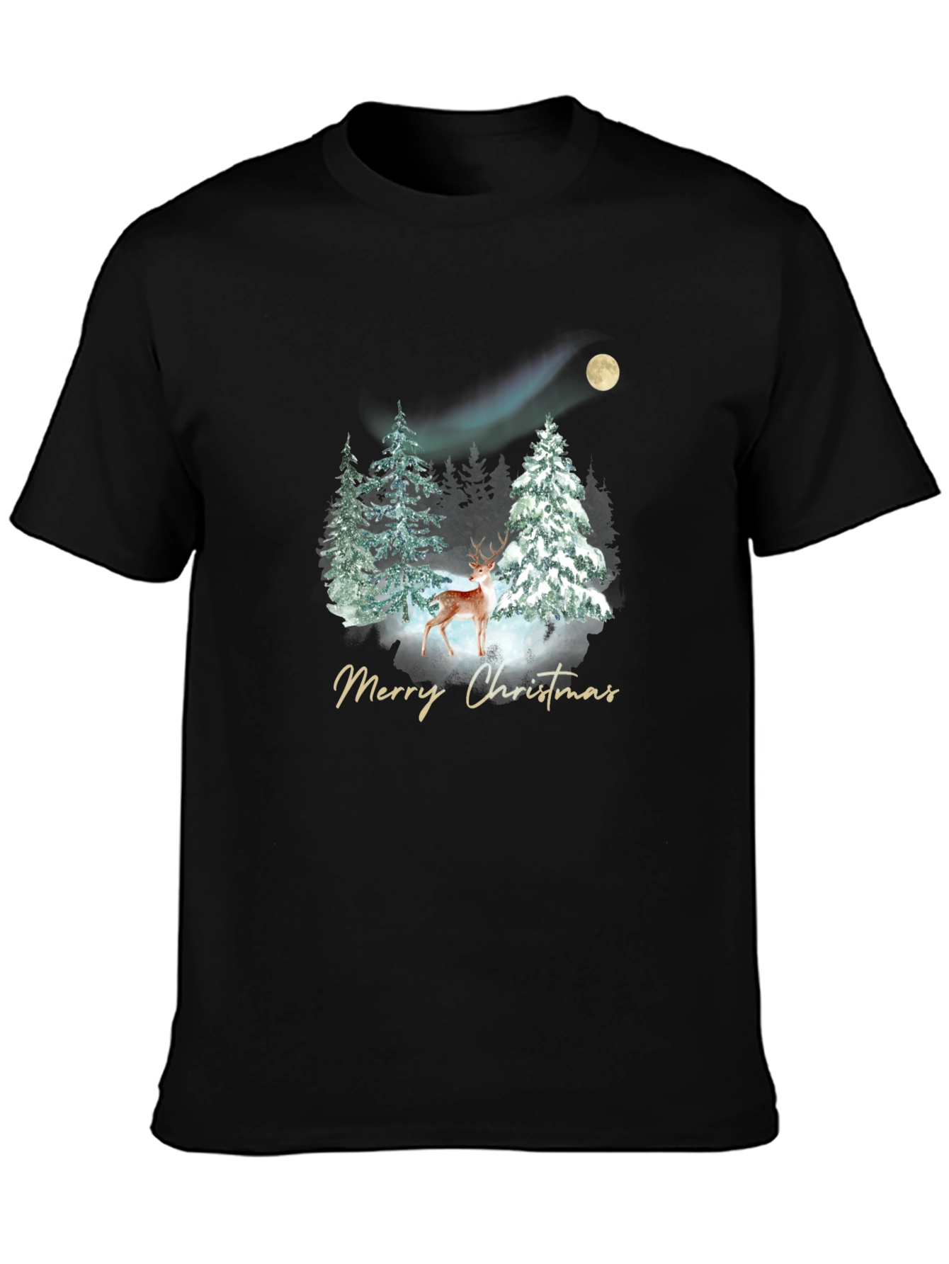 Festive Christmas Deer Graphic Tee
