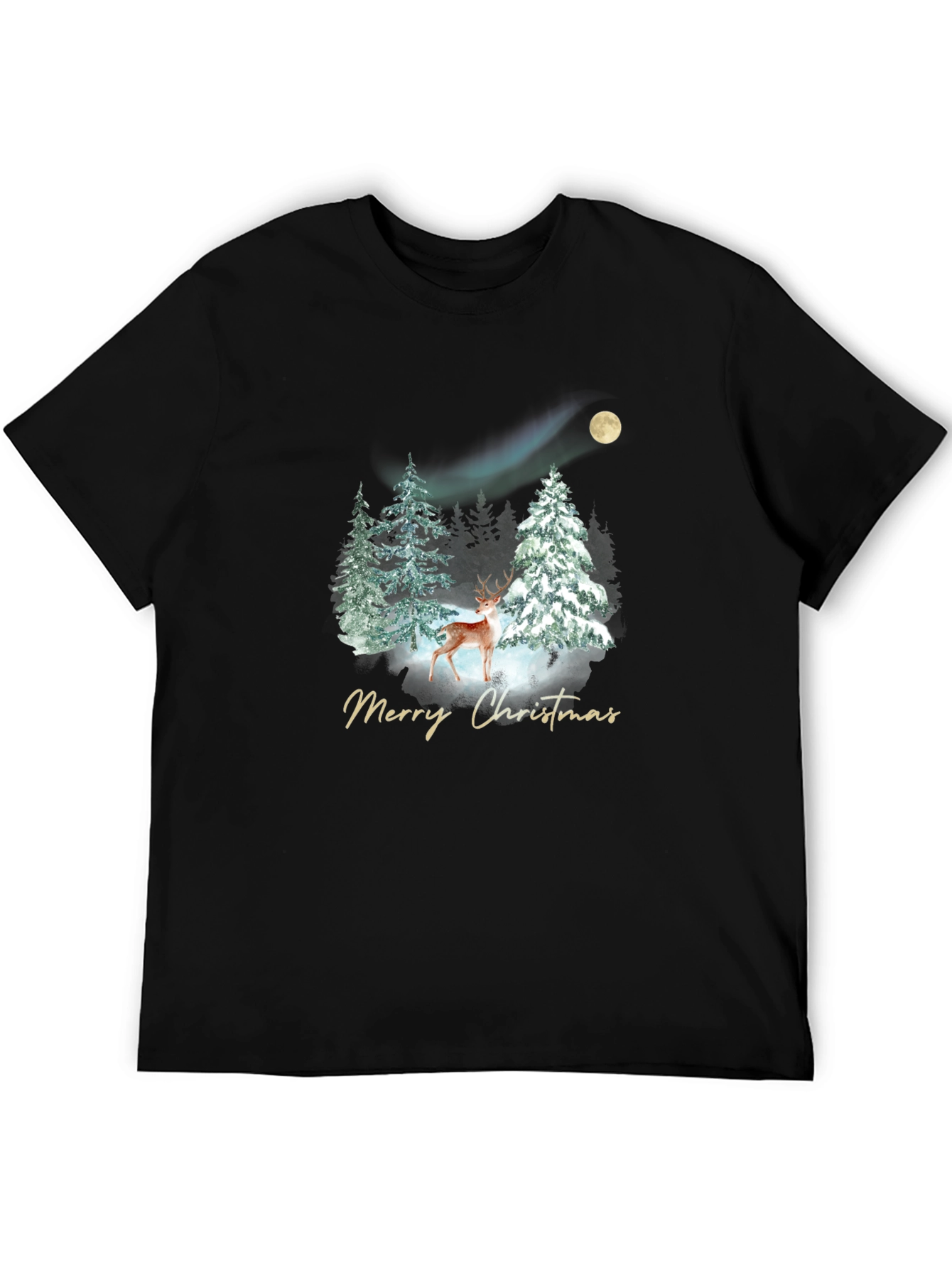 Festive Christmas Deer Graphic Tee