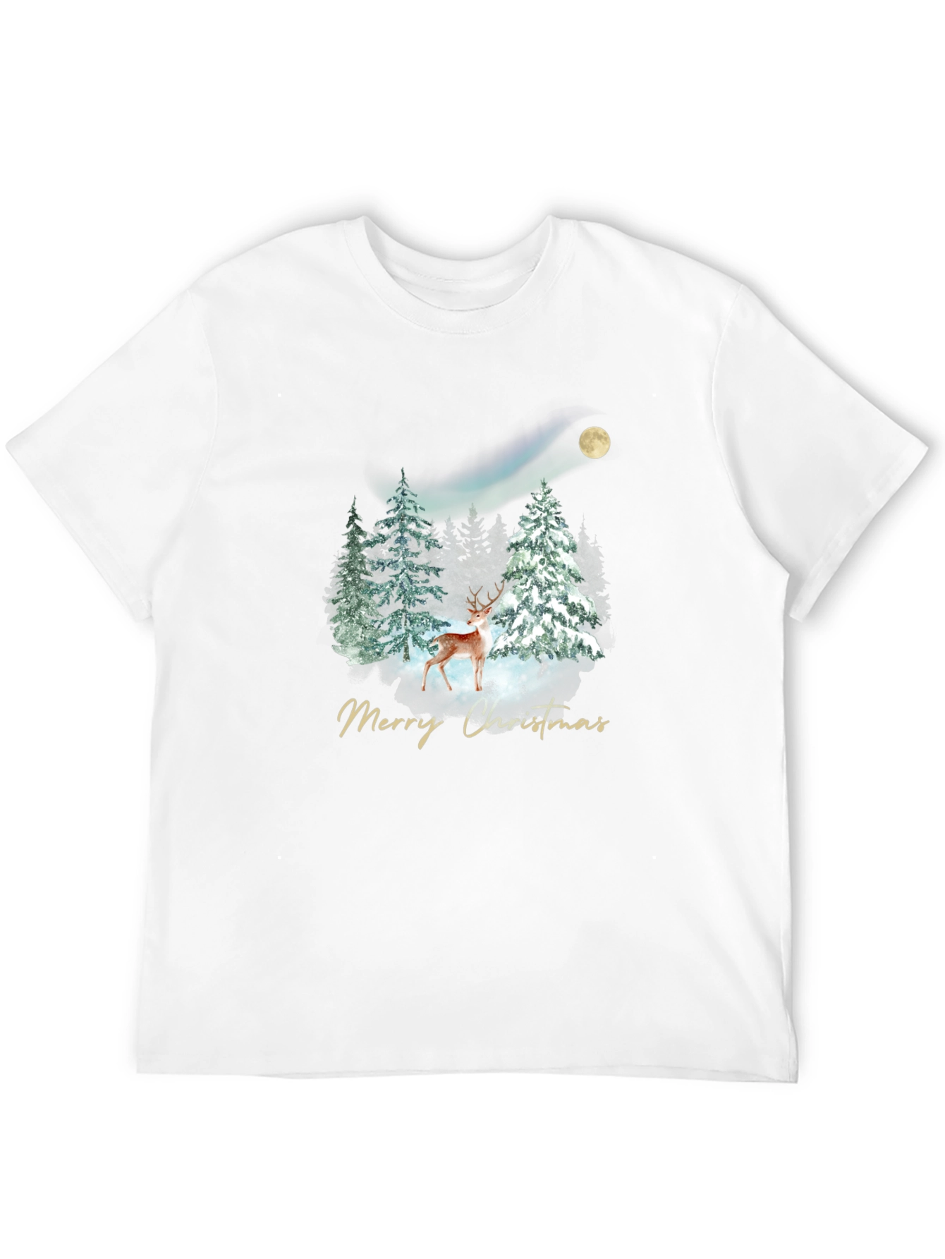 Festive Christmas Deer Graphic Tee