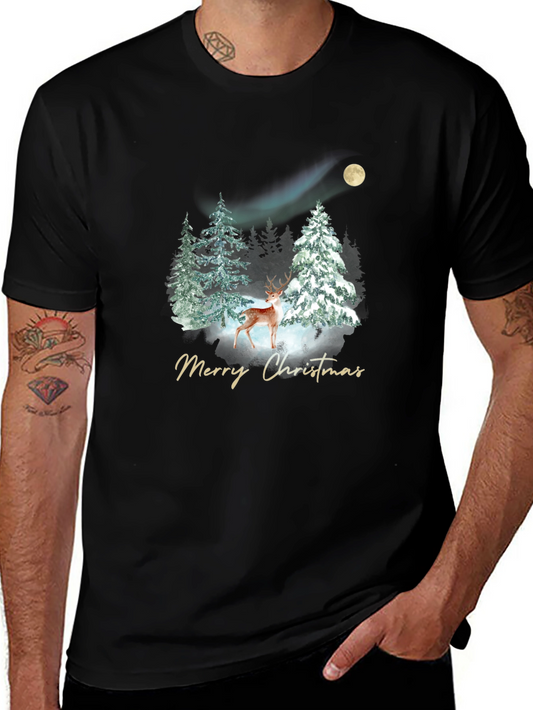 Festive Christmas Deer Graphic Tee