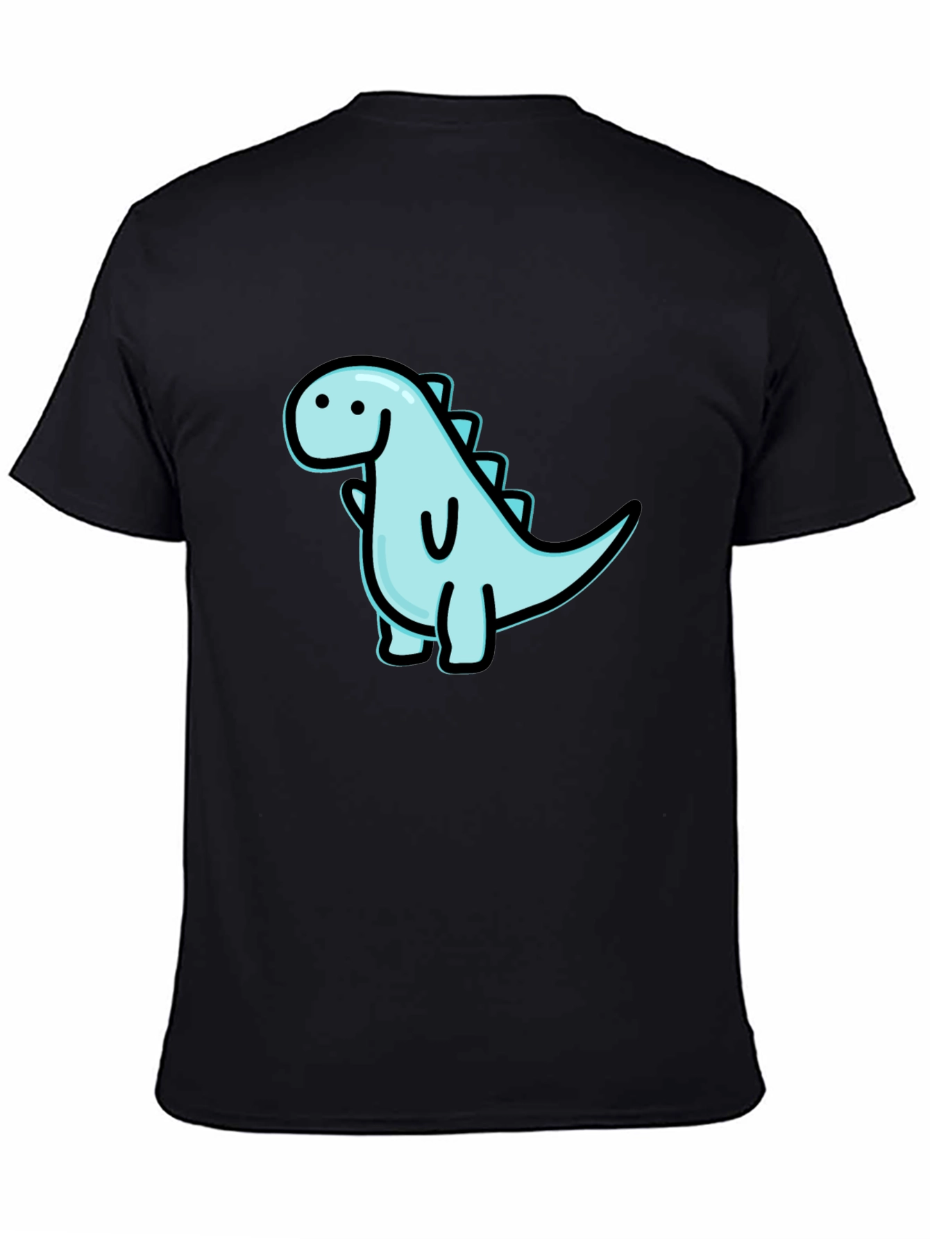 Cute Dinosaur Graphic Black T-Shirt
