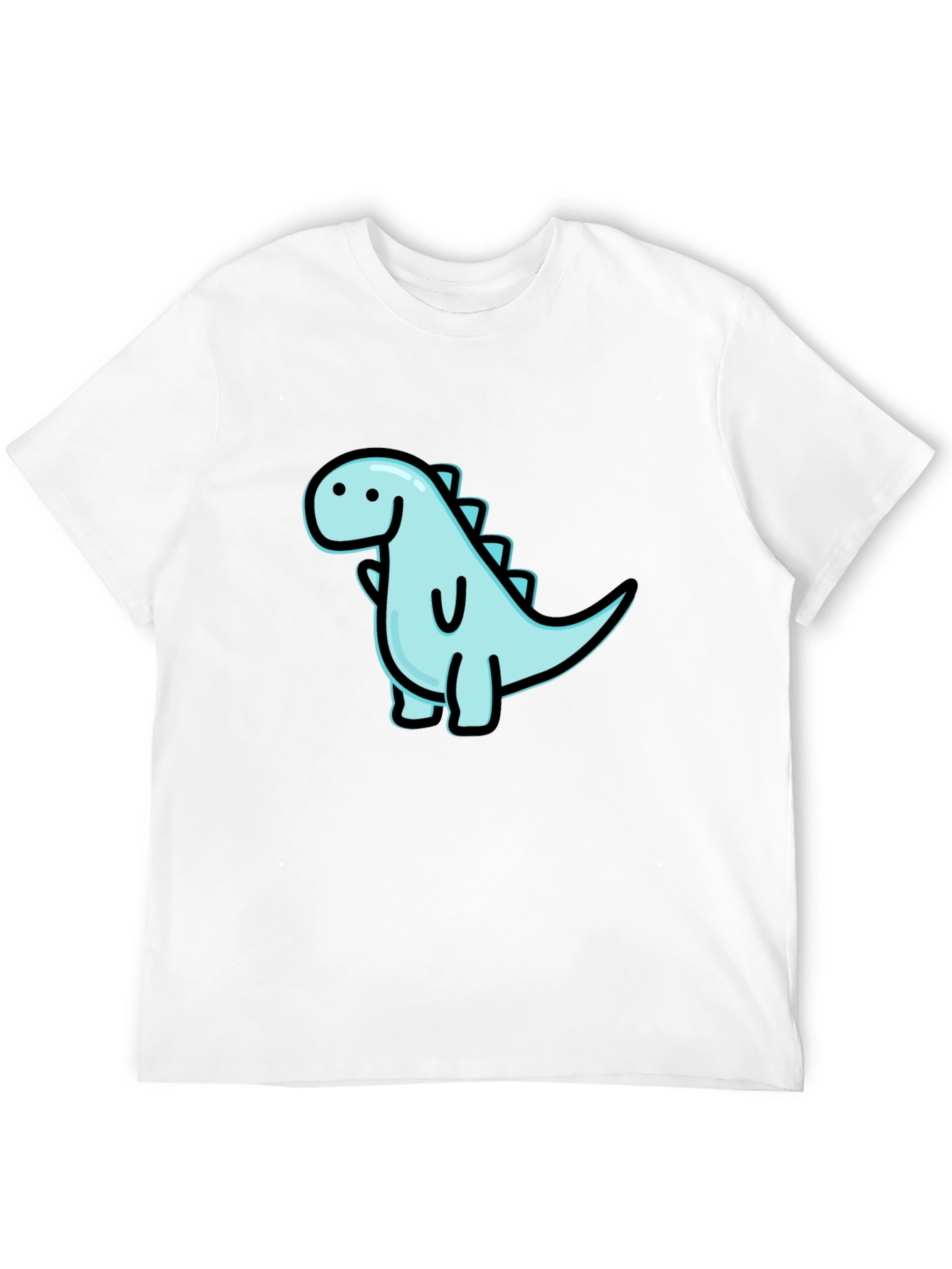 Cute Dinosaur Graphic Black T-Shirt