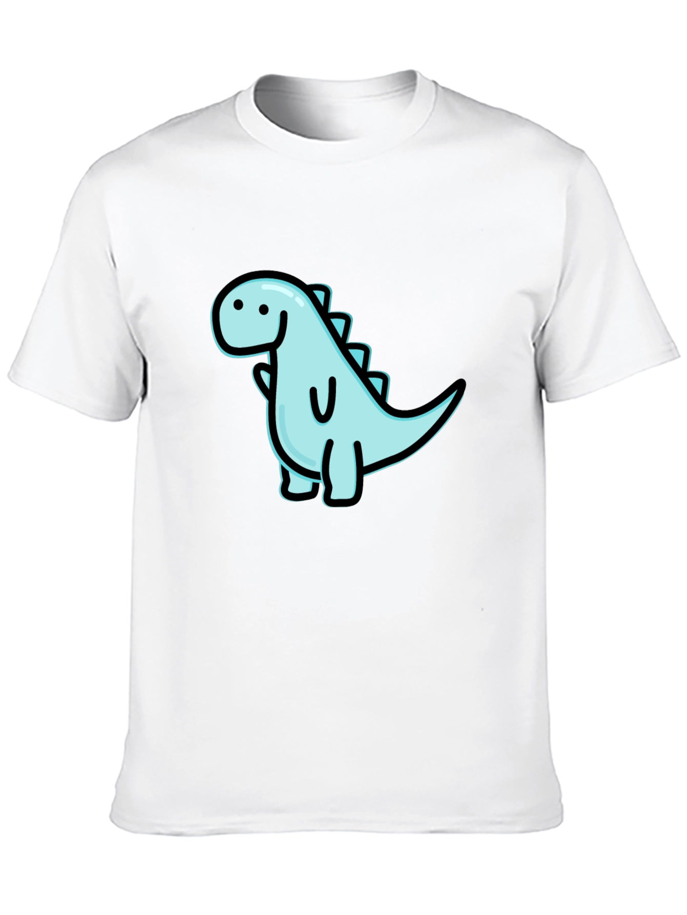 Cute Dinosaur Graphic Black T-Shirt