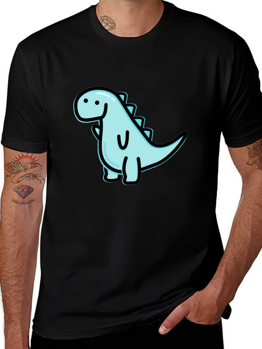 Cute Dinosaur Graphic Black T-Shirt