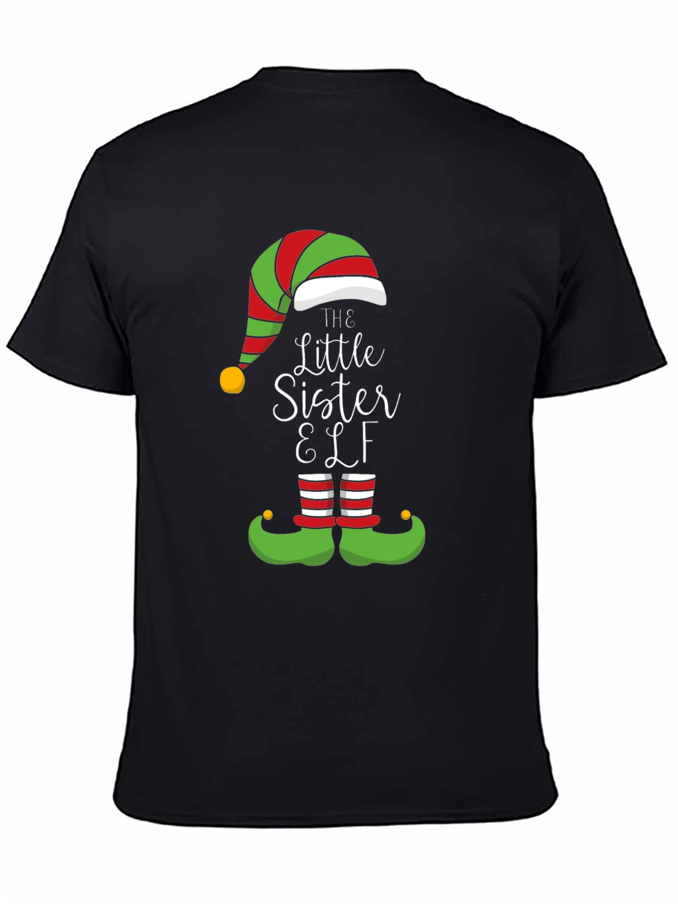 Little Sister Elf Christmas T-Shirt