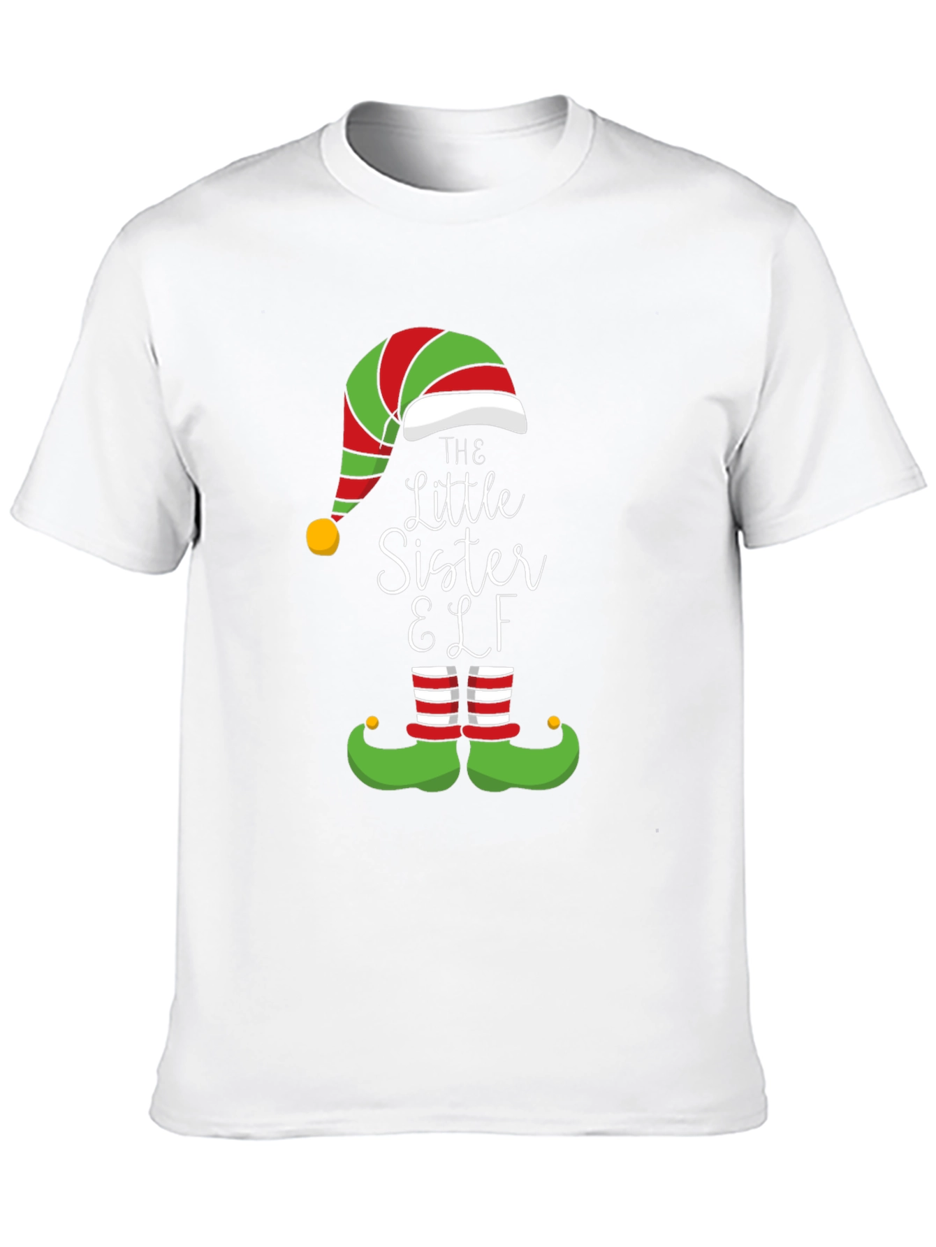 Little Sister Elf Christmas T-Shirt