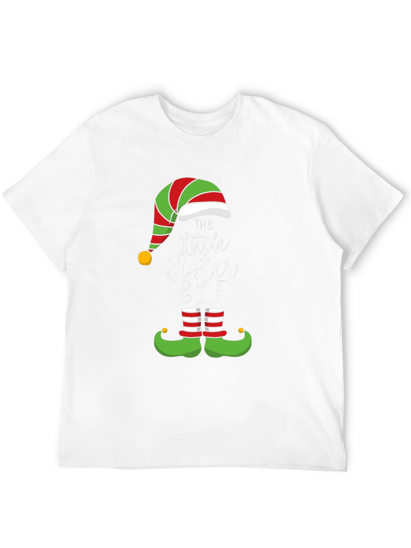 Little Sister Elf Christmas T-Shirt
