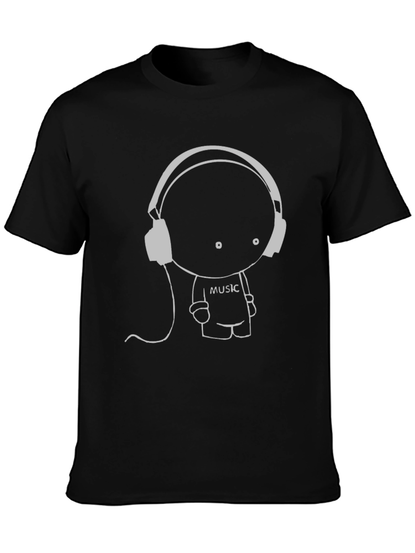 Music Lover Graphic Tee - Black