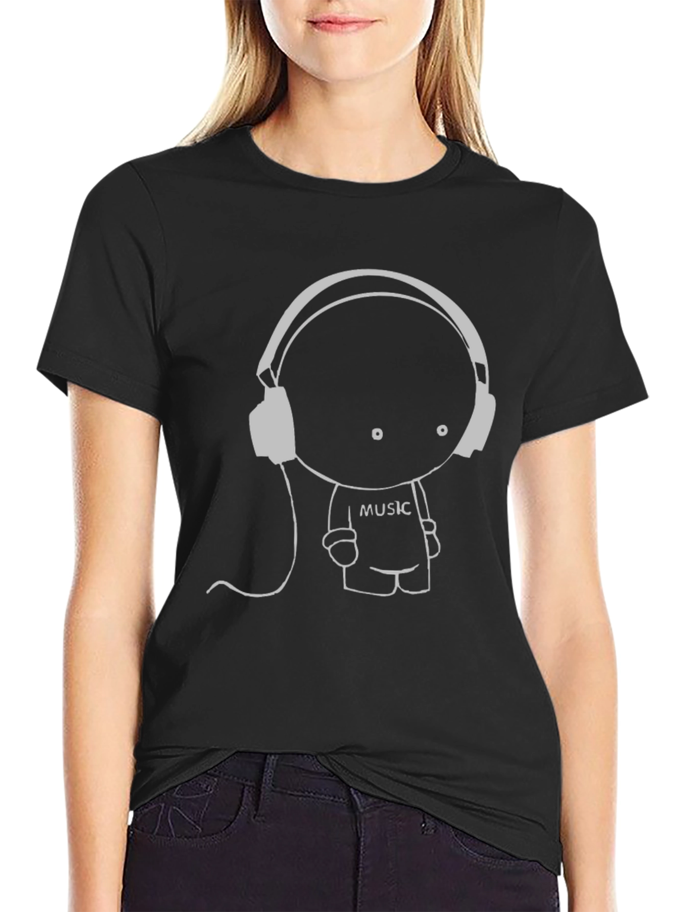 Music Lover Graphic Tee - Black