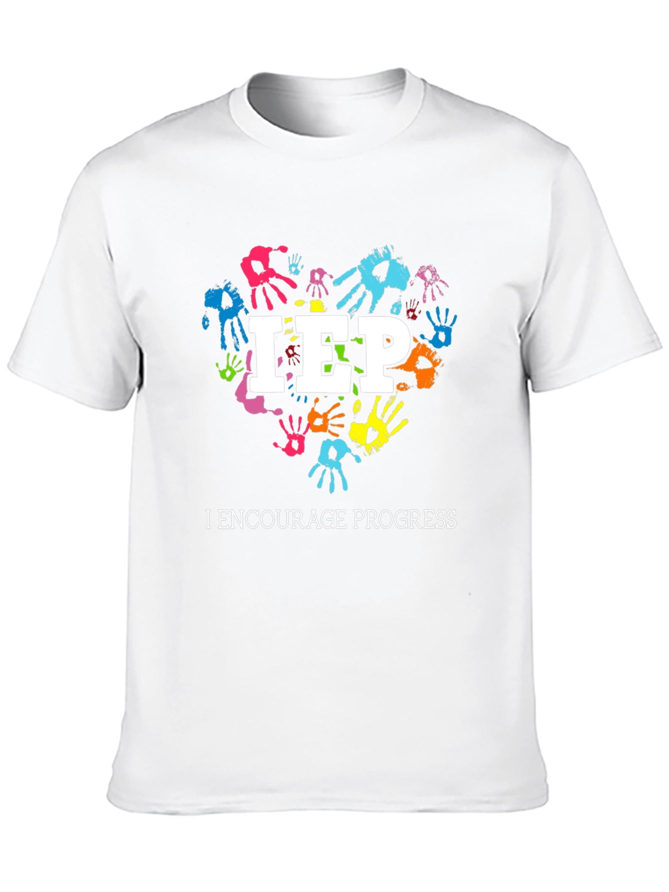 IEP I Encourage Progress Heart Handprint T-Shirt