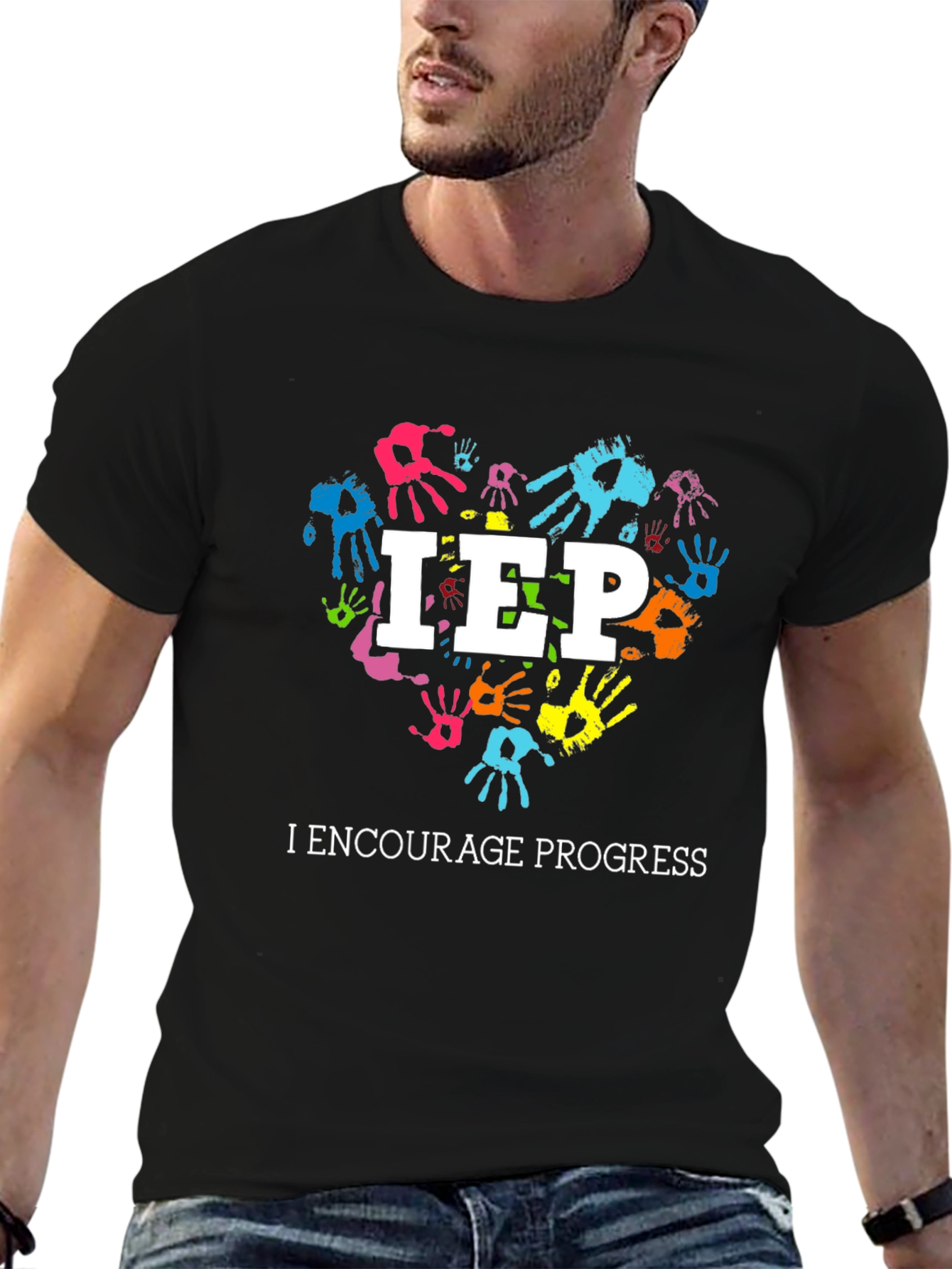 IEP I Encourage Progress Heart Handprint T-Shirt