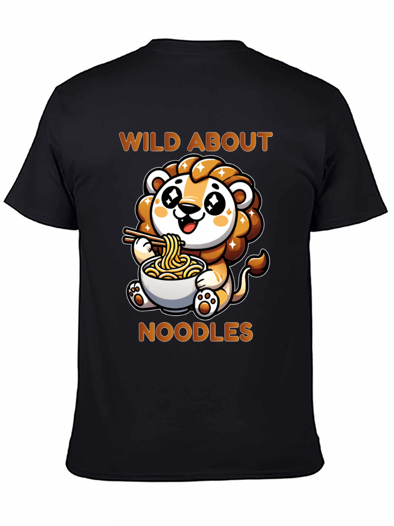 Cute Lion Noodles T-Shirt - Wild About Noodles Design