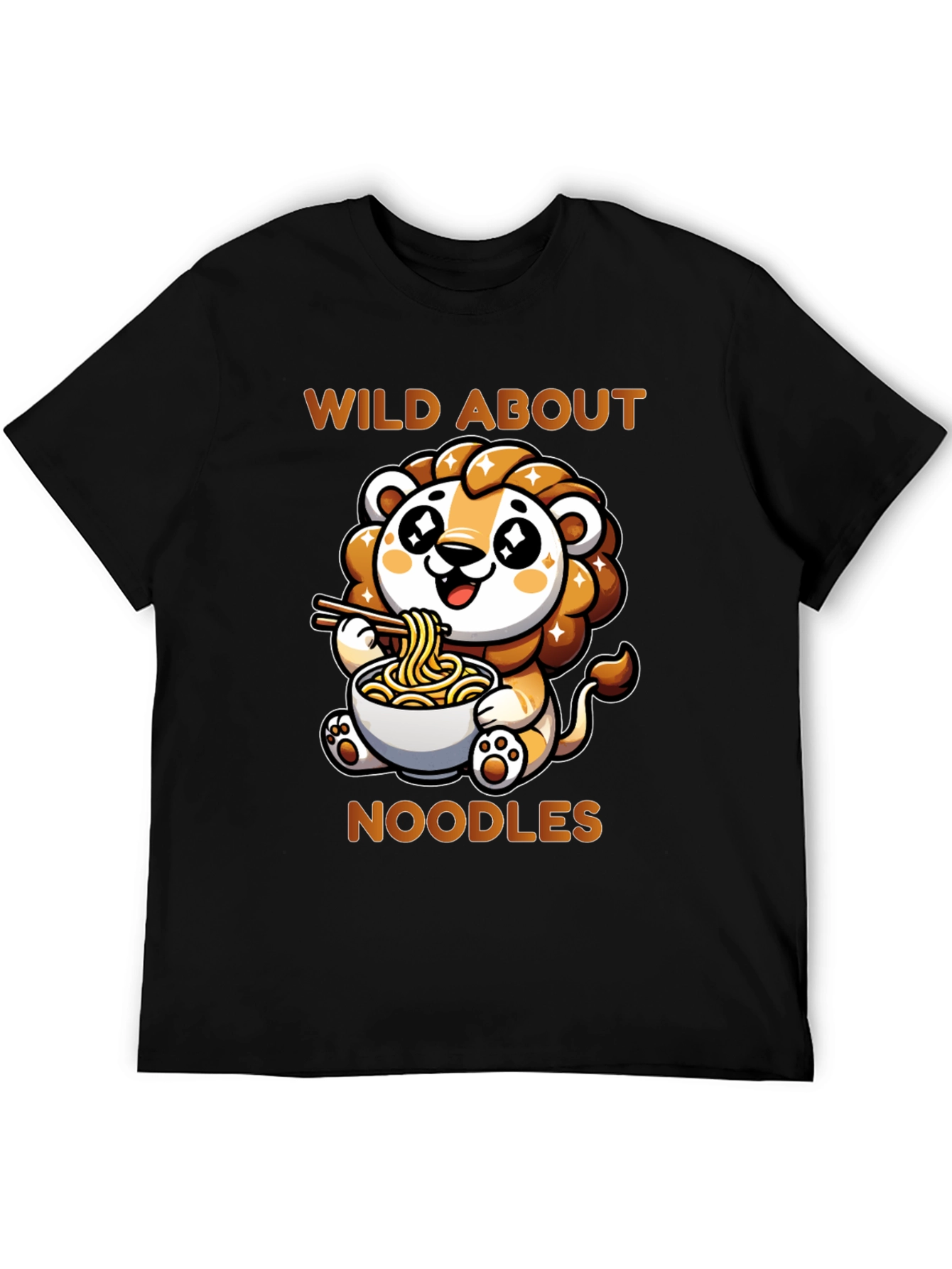 Cute Lion Noodles T-Shirt - Wild About Noodles Design