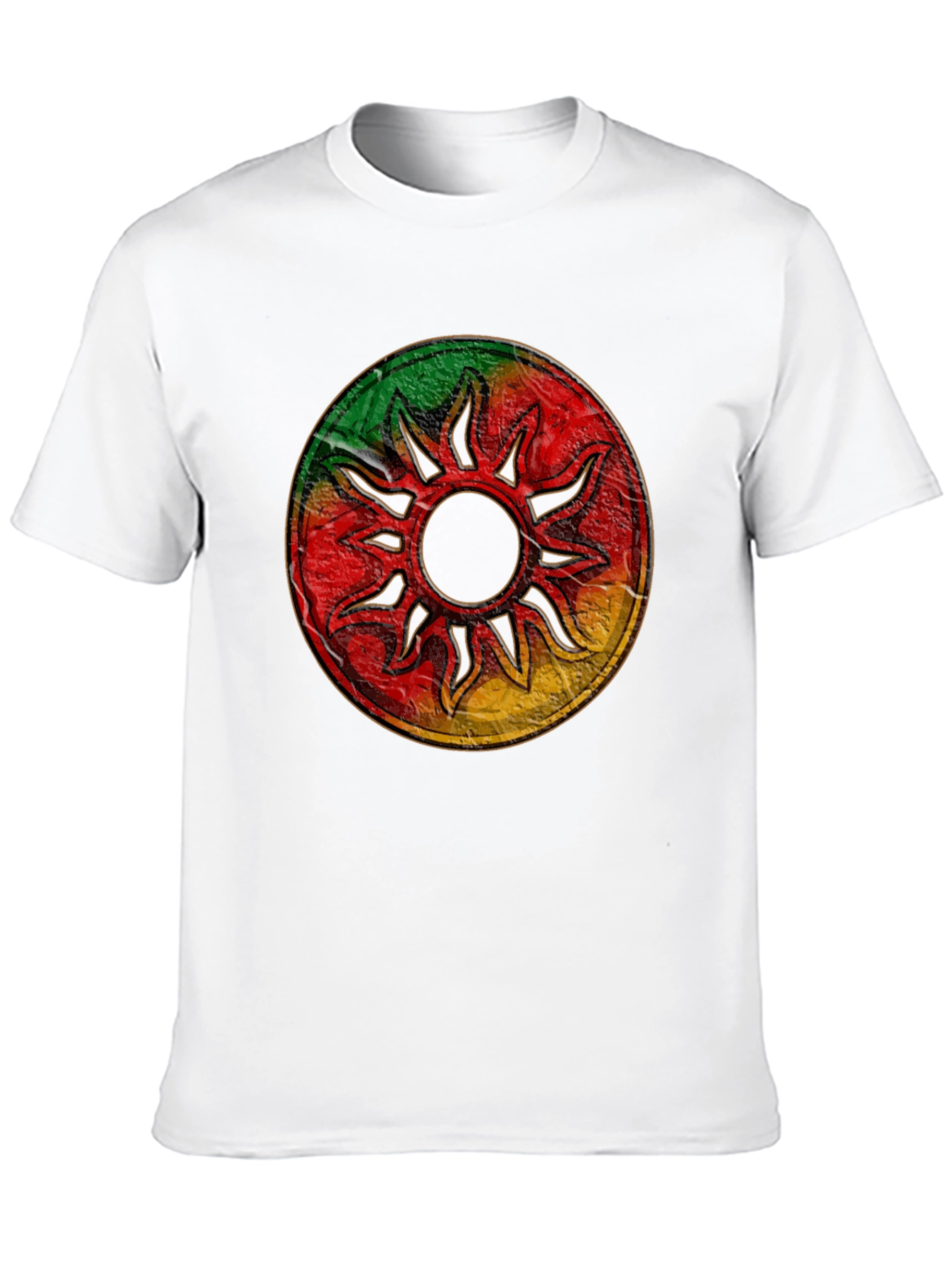 Rasta Sun Graphic Black T-Shirt