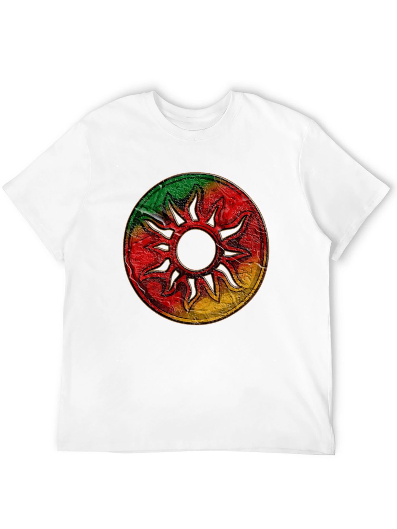 Rasta Sun Graphic Black T-Shirt