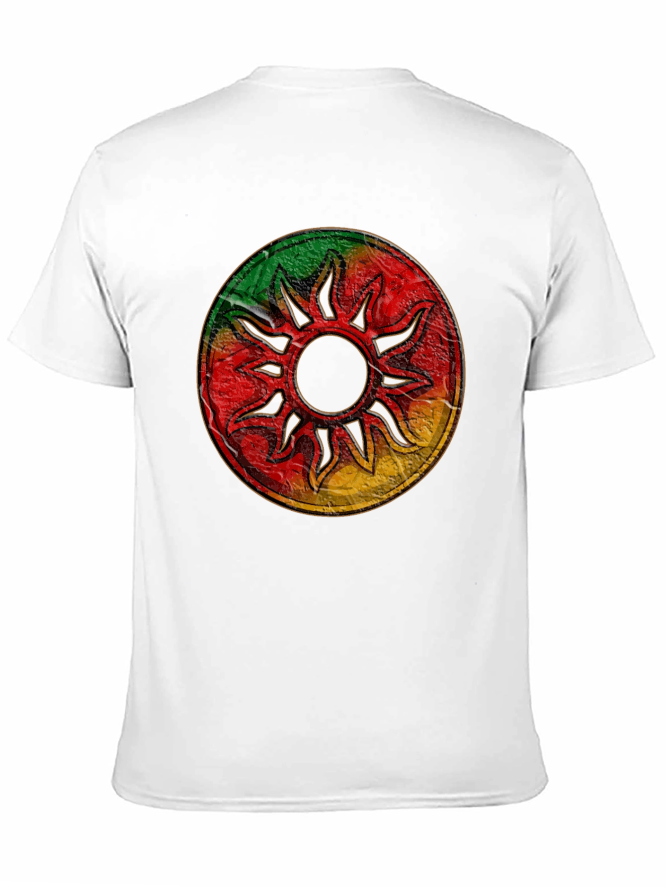 Rasta Sun Graphic Black T-Shirt