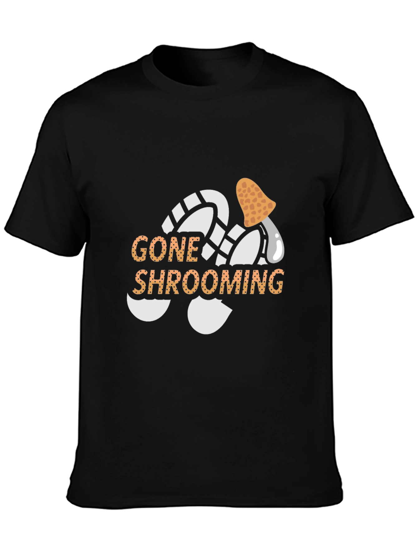 Gone Shrooming Graphic T-Shirt - Black