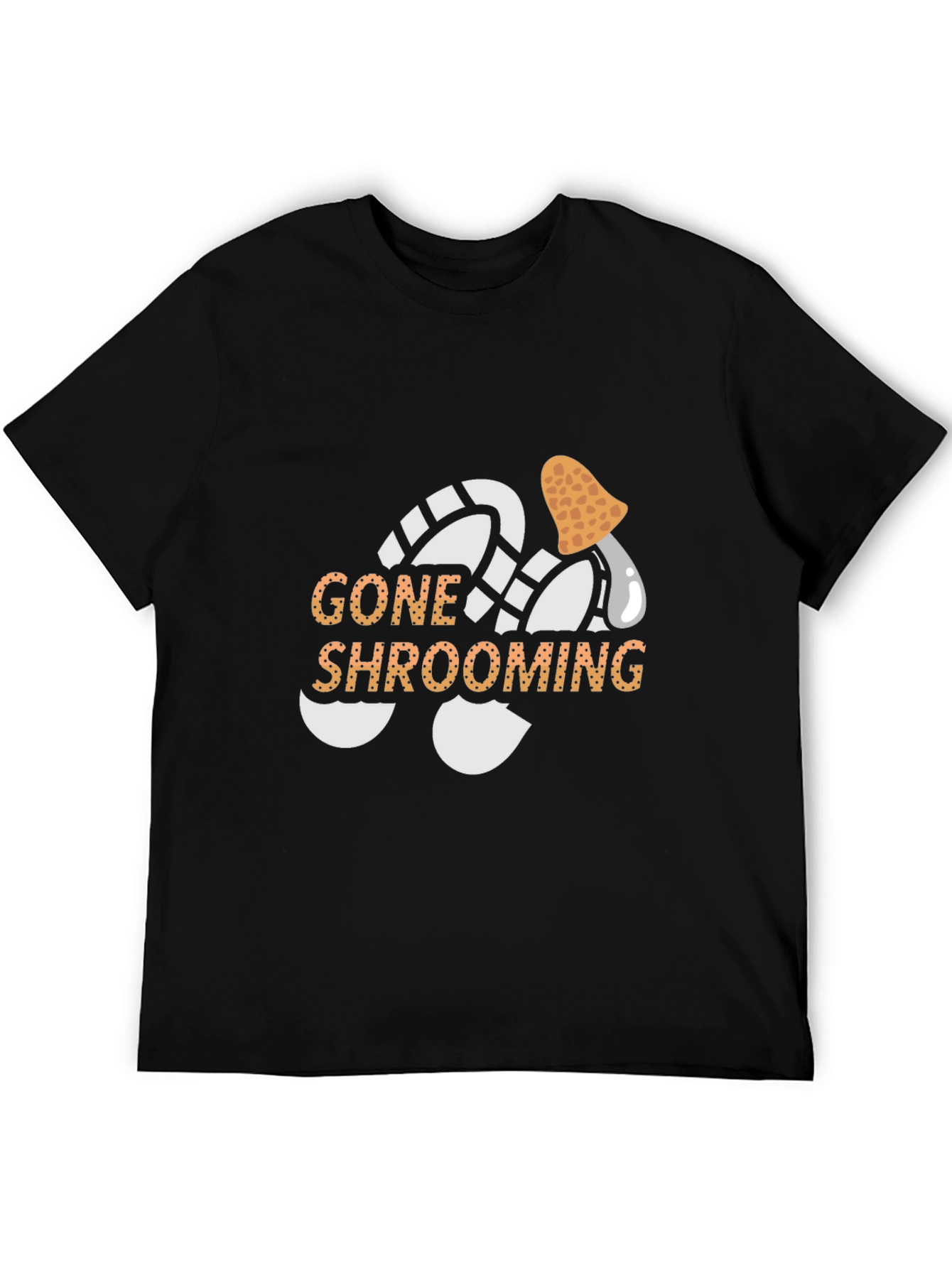 Gone Shrooming Graphic T-Shirt - Black