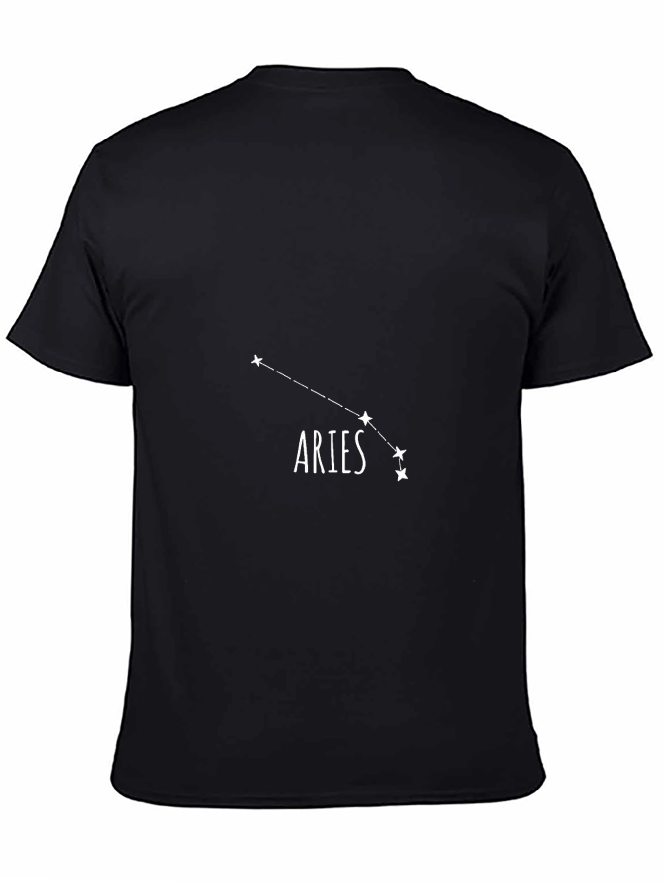 Aries Constellation Black Graphic Tee