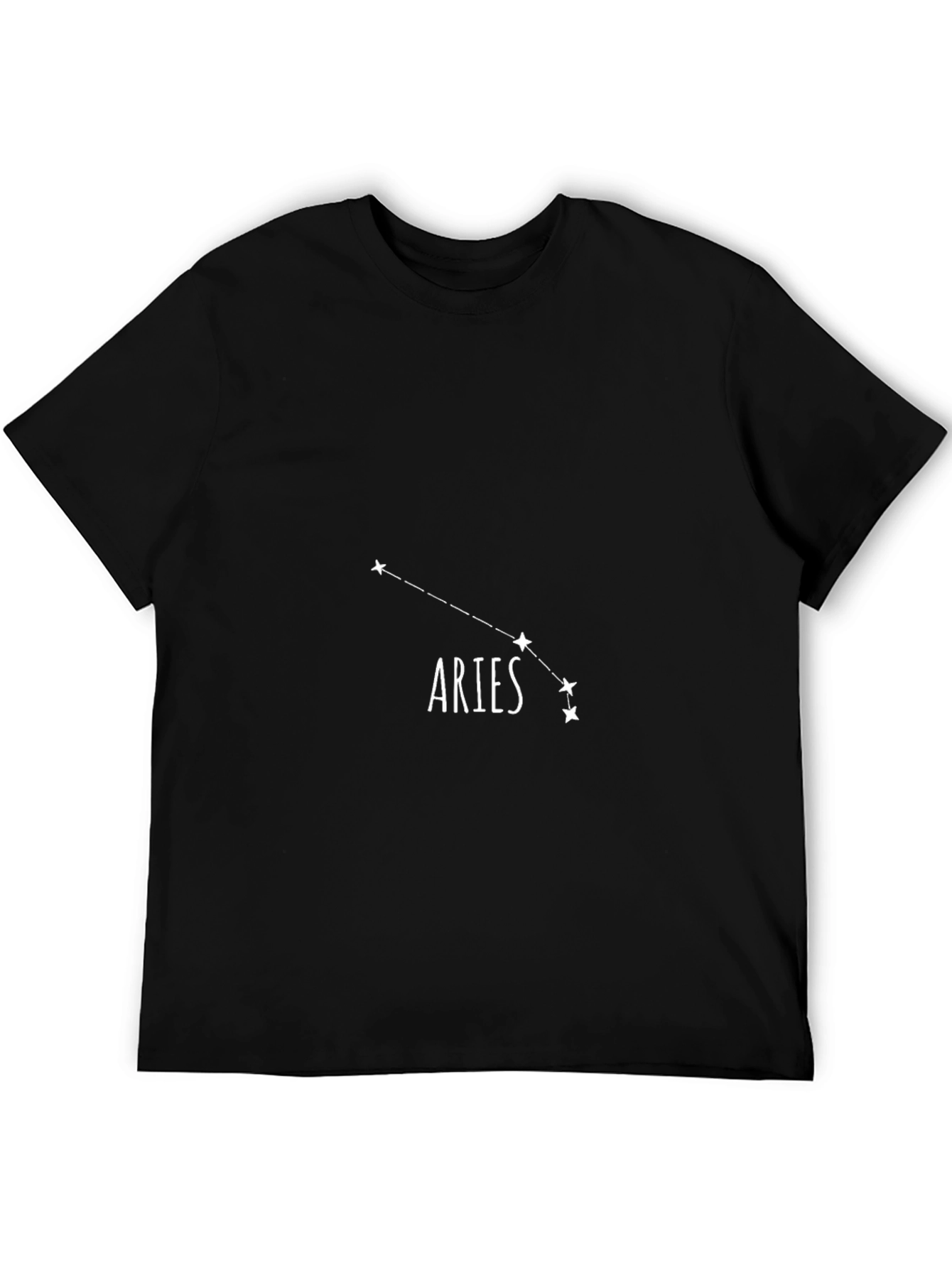 Aries Constellation Black Graphic Tee