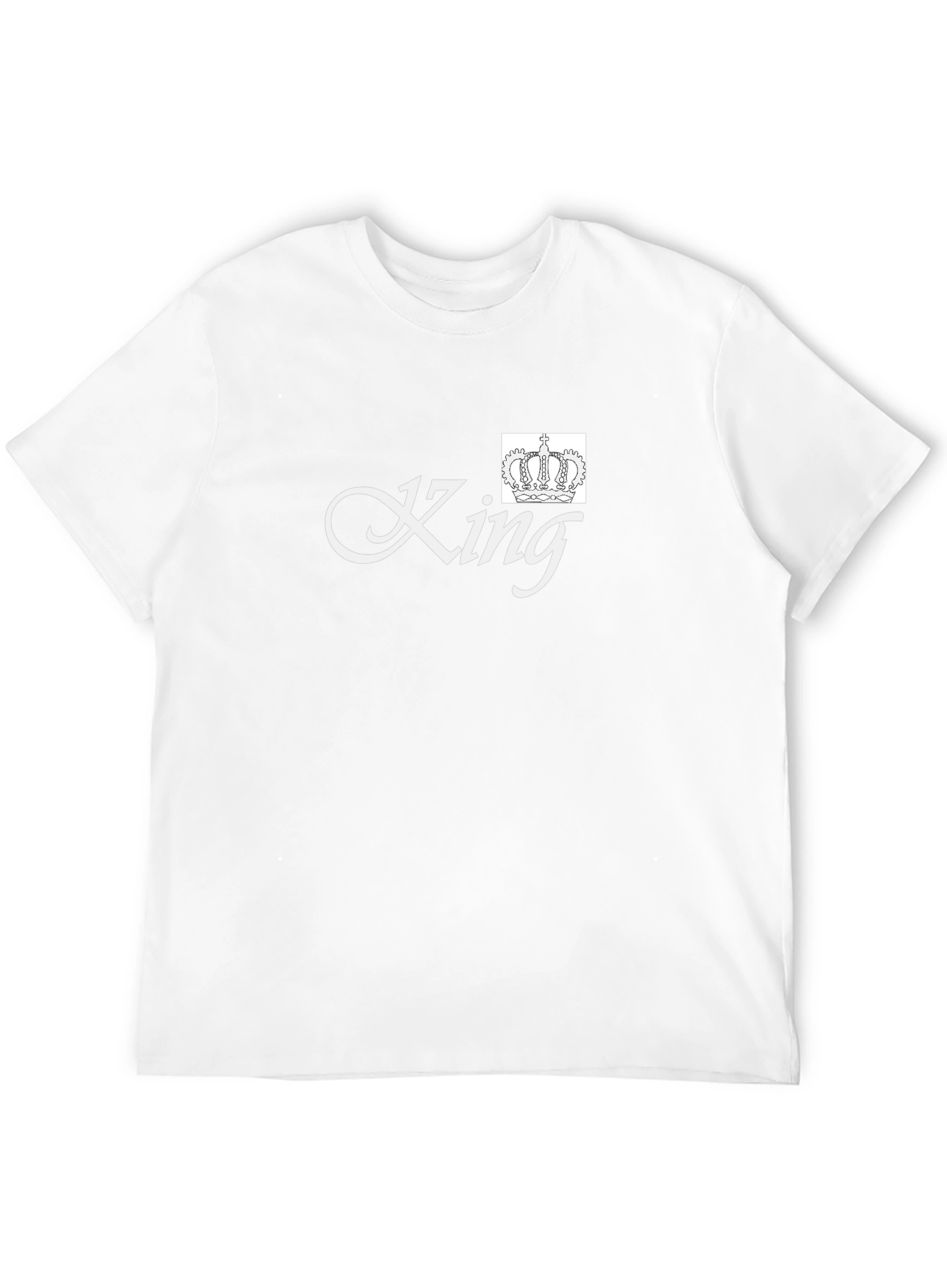 King Graphic Black T-Shirt - Crown Design