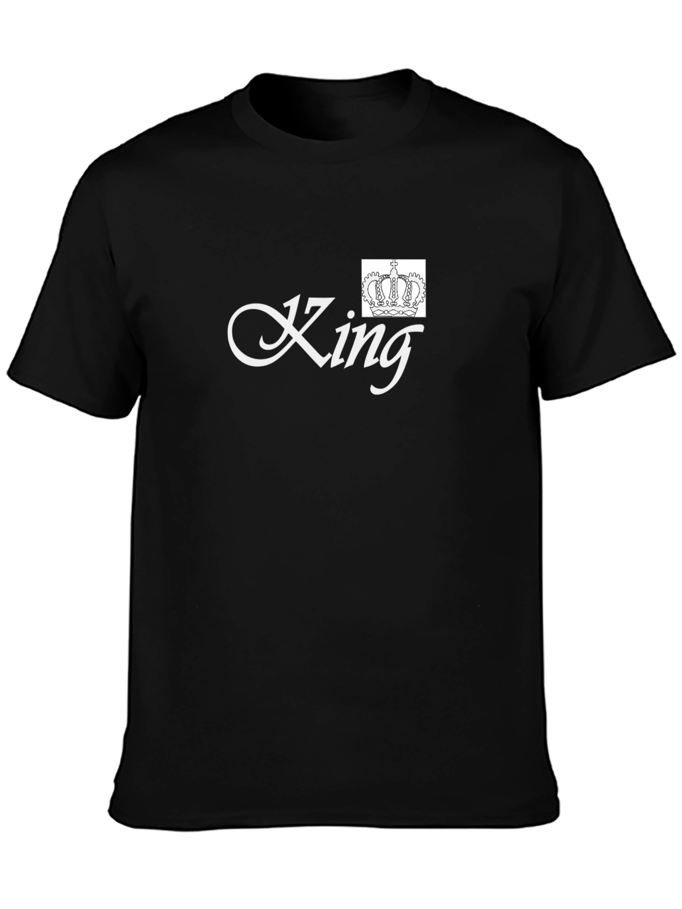 King Graphic Black T-Shirt - Crown Design