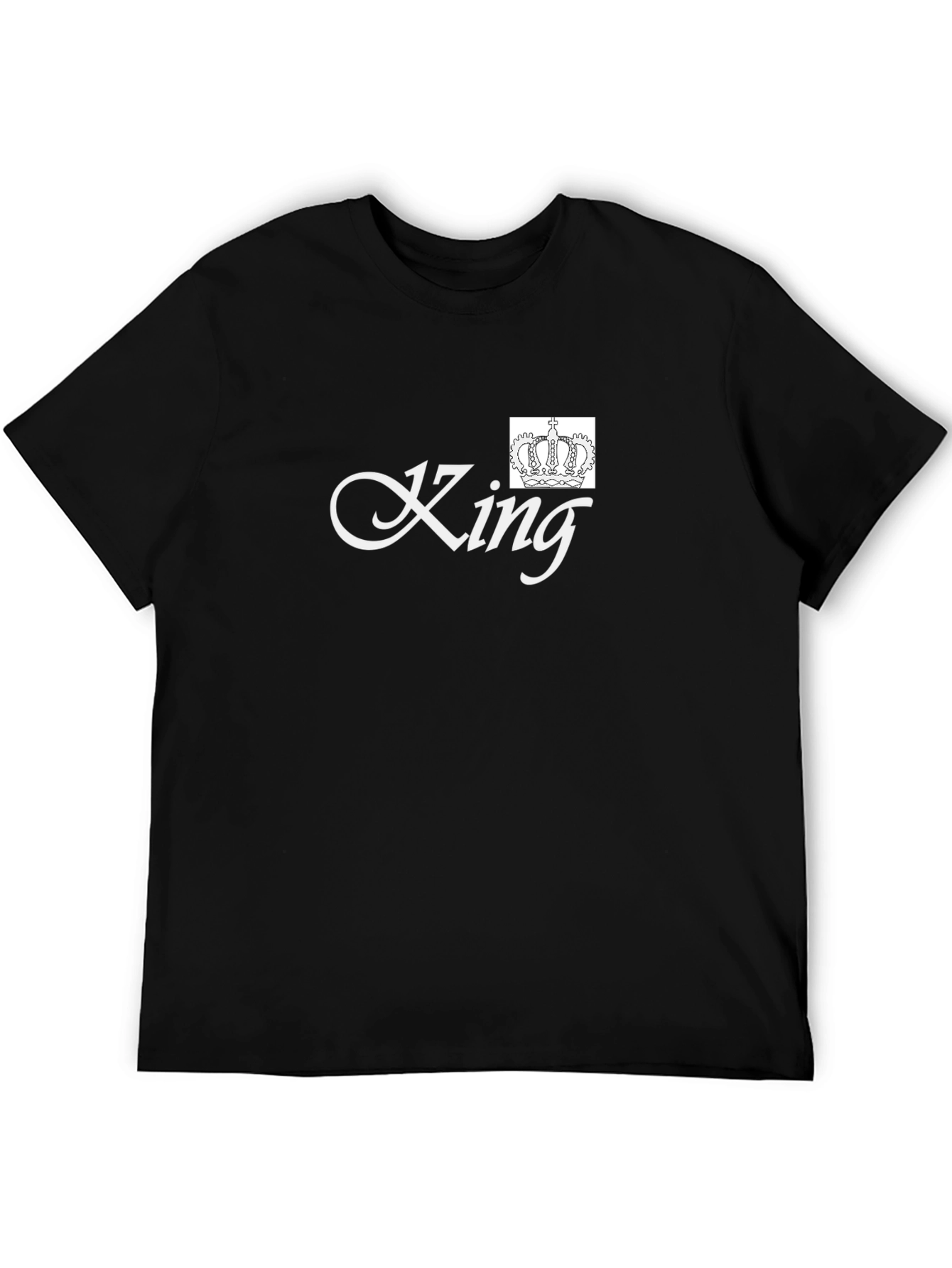 King Graphic Black T-Shirt - Crown Design