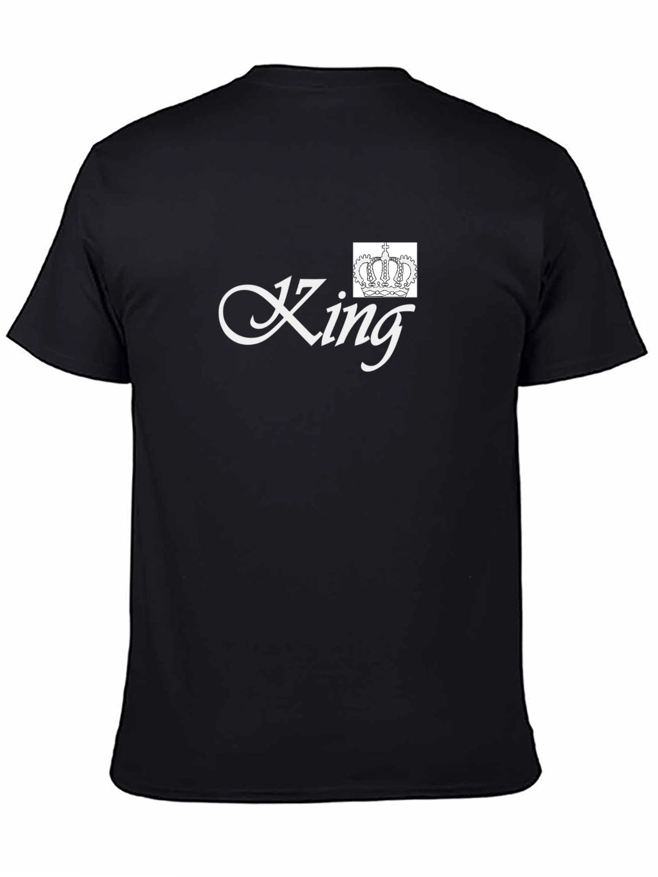 King Graphic Black T-Shirt - Crown Design