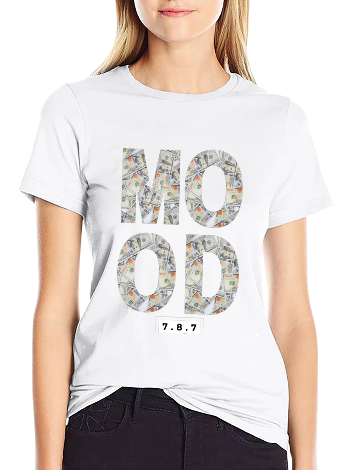 Money Mood Black Graphic T-Shirt