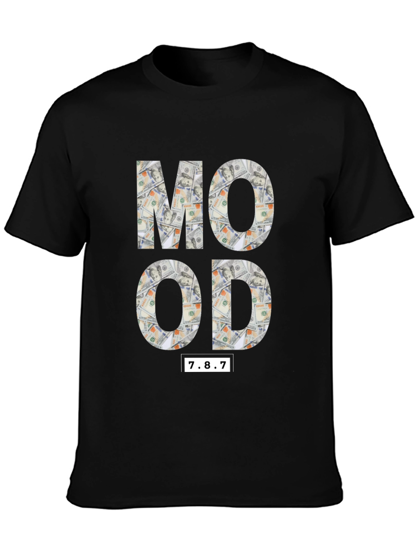 Money Mood Black Graphic T-Shirt