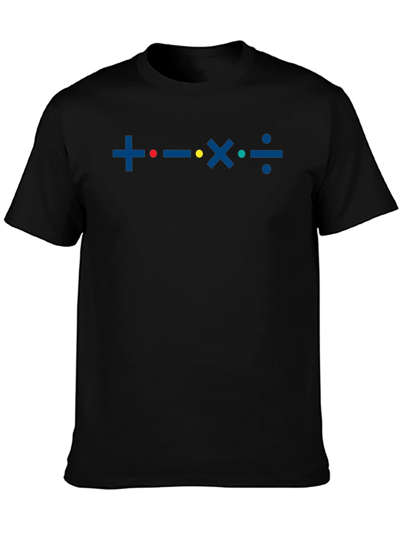 Math Symbols Graphic T-Shirt - Black Cotton Tee