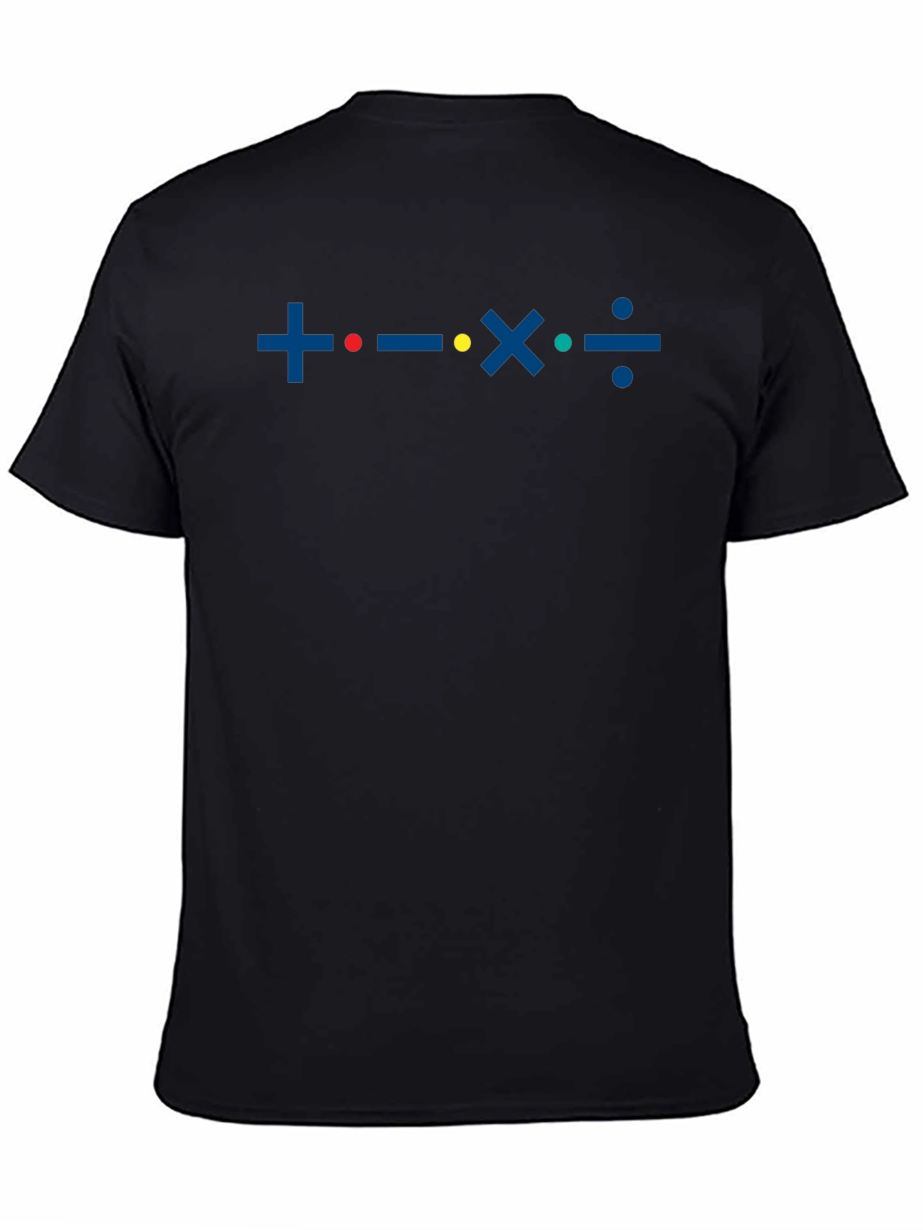 Math Symbols Graphic T-Shirt - Black Cotton Tee