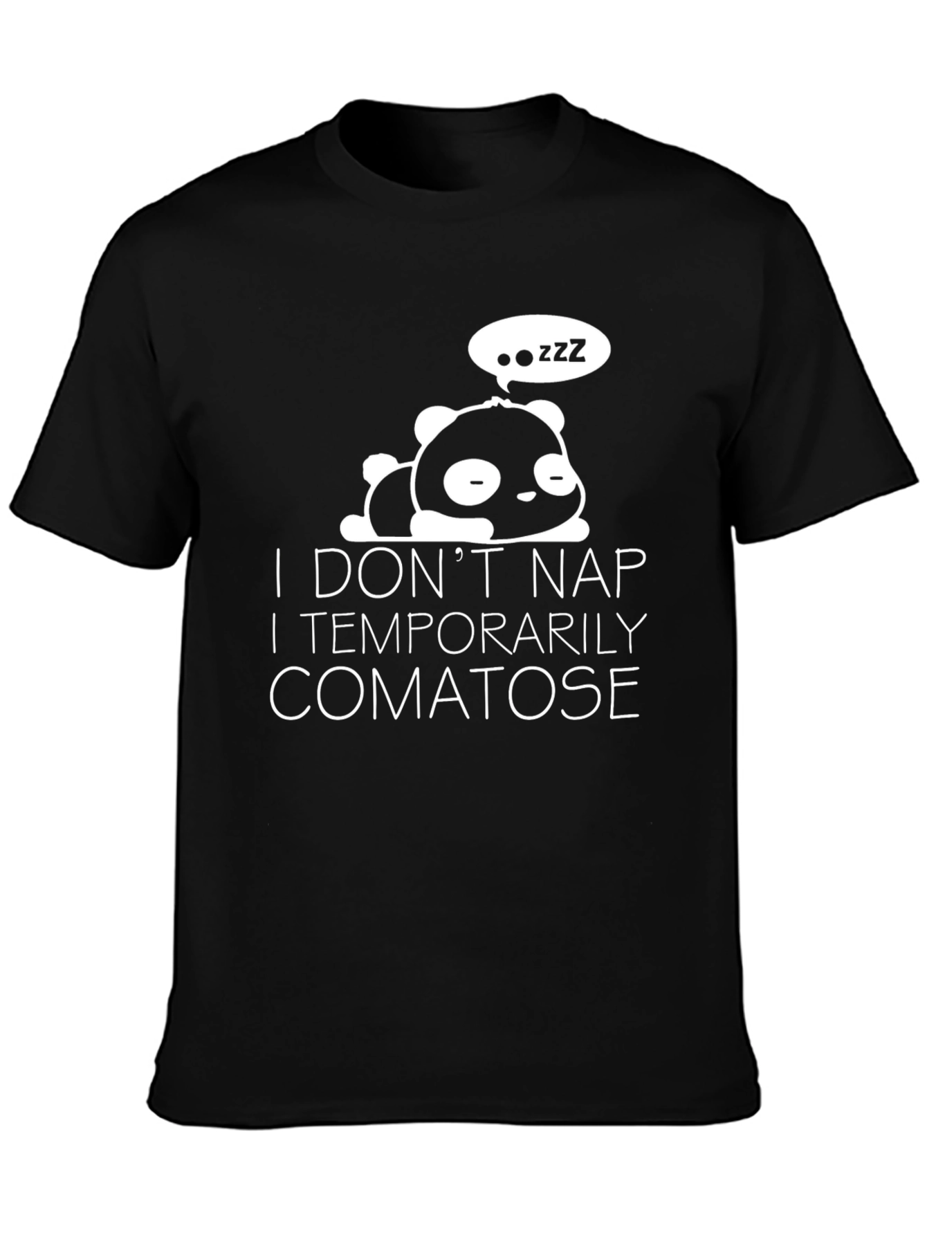 Comatose Panda Graphic T-Shirt