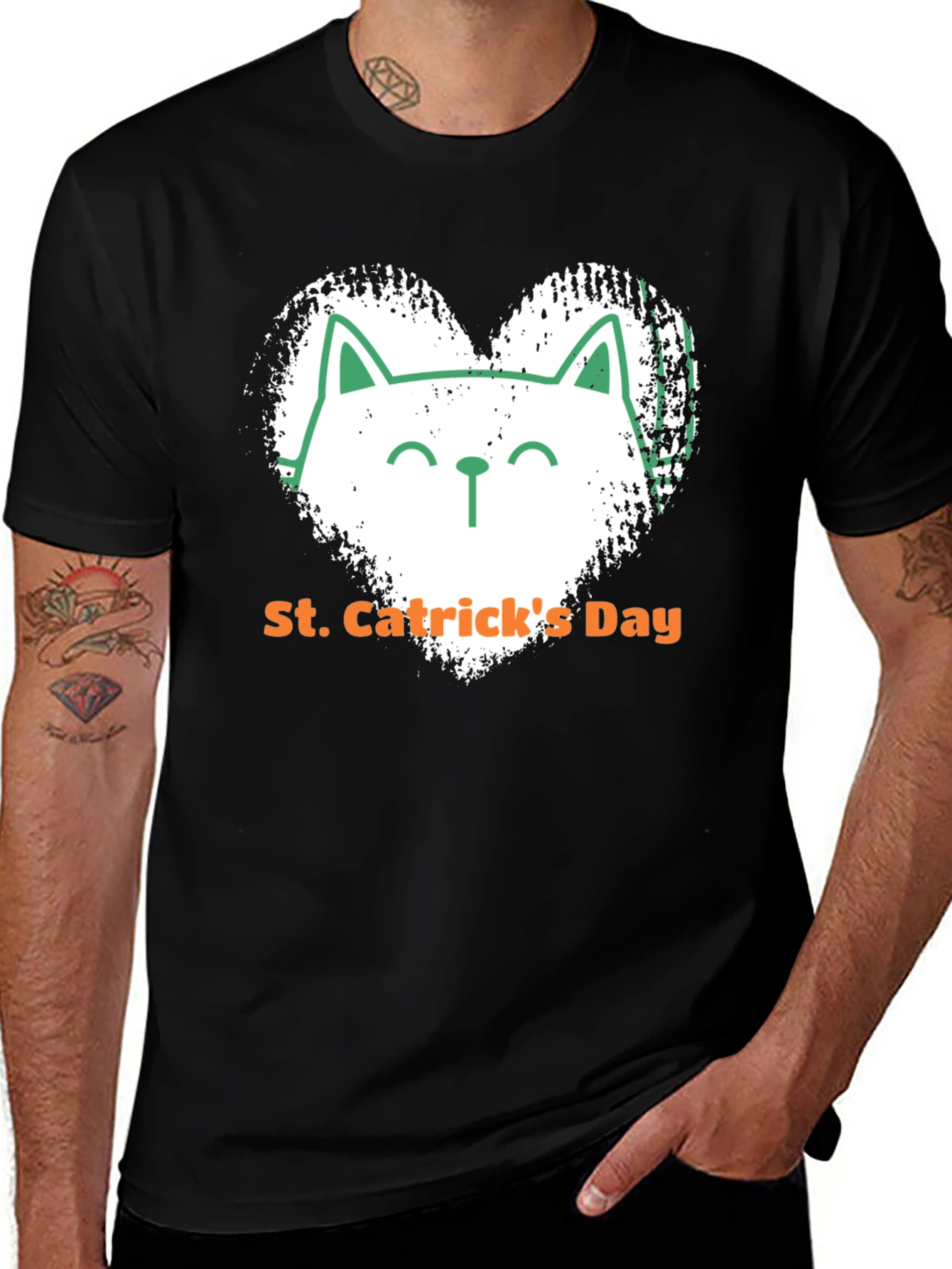 St. Catricks Day Black T-Shirt
