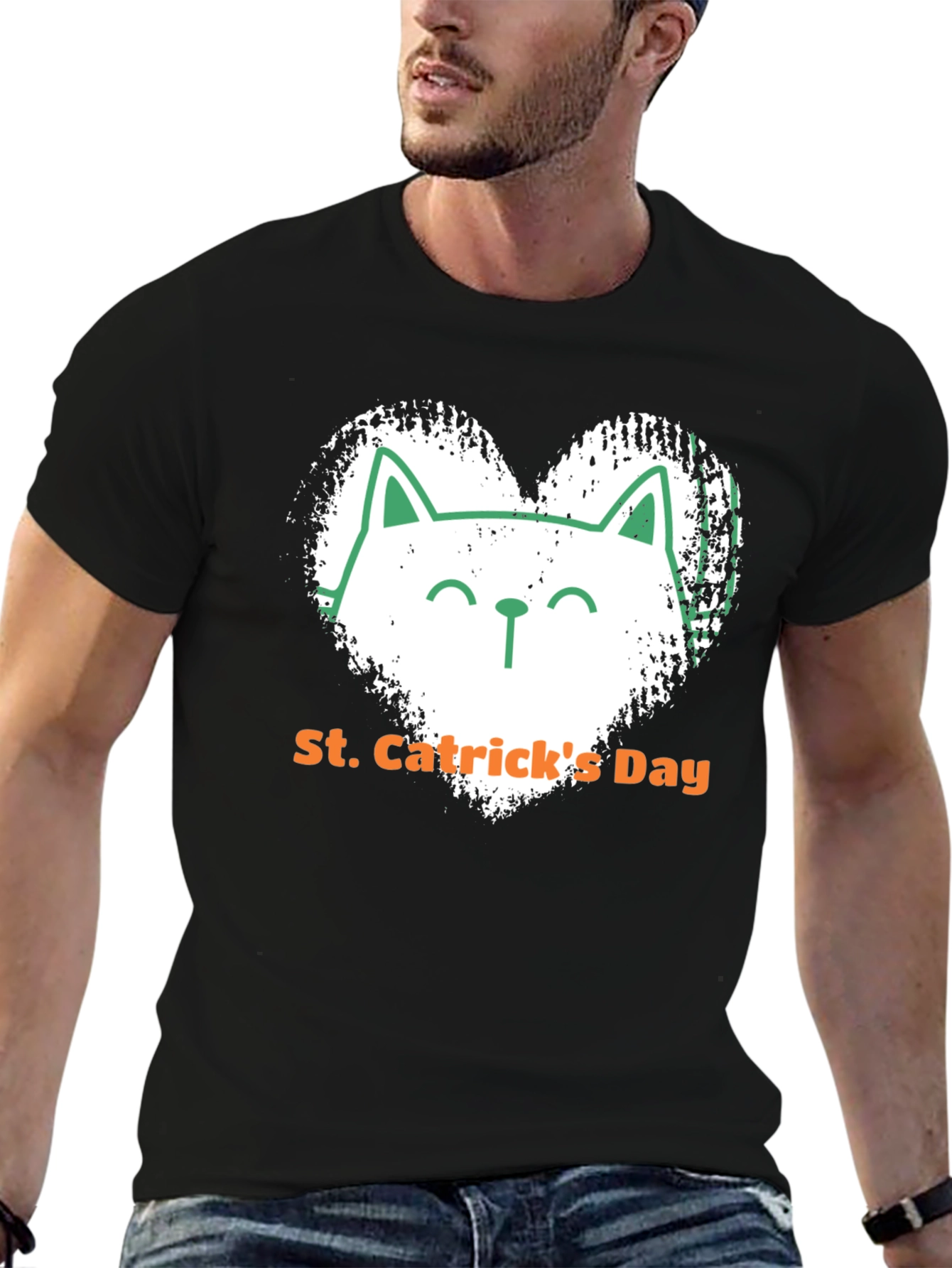 St. Catricks Day Black T-Shirt