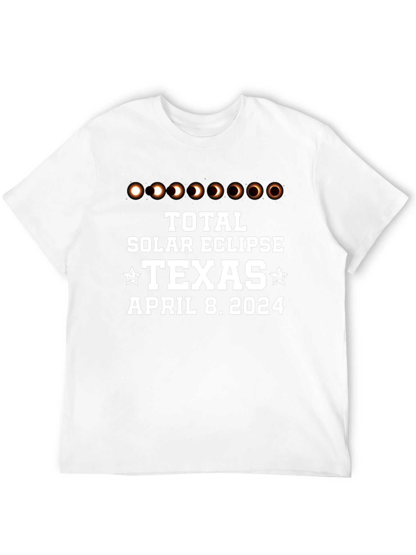 Total Solar Eclipse Texas April 8 2024 Black T-Shirt