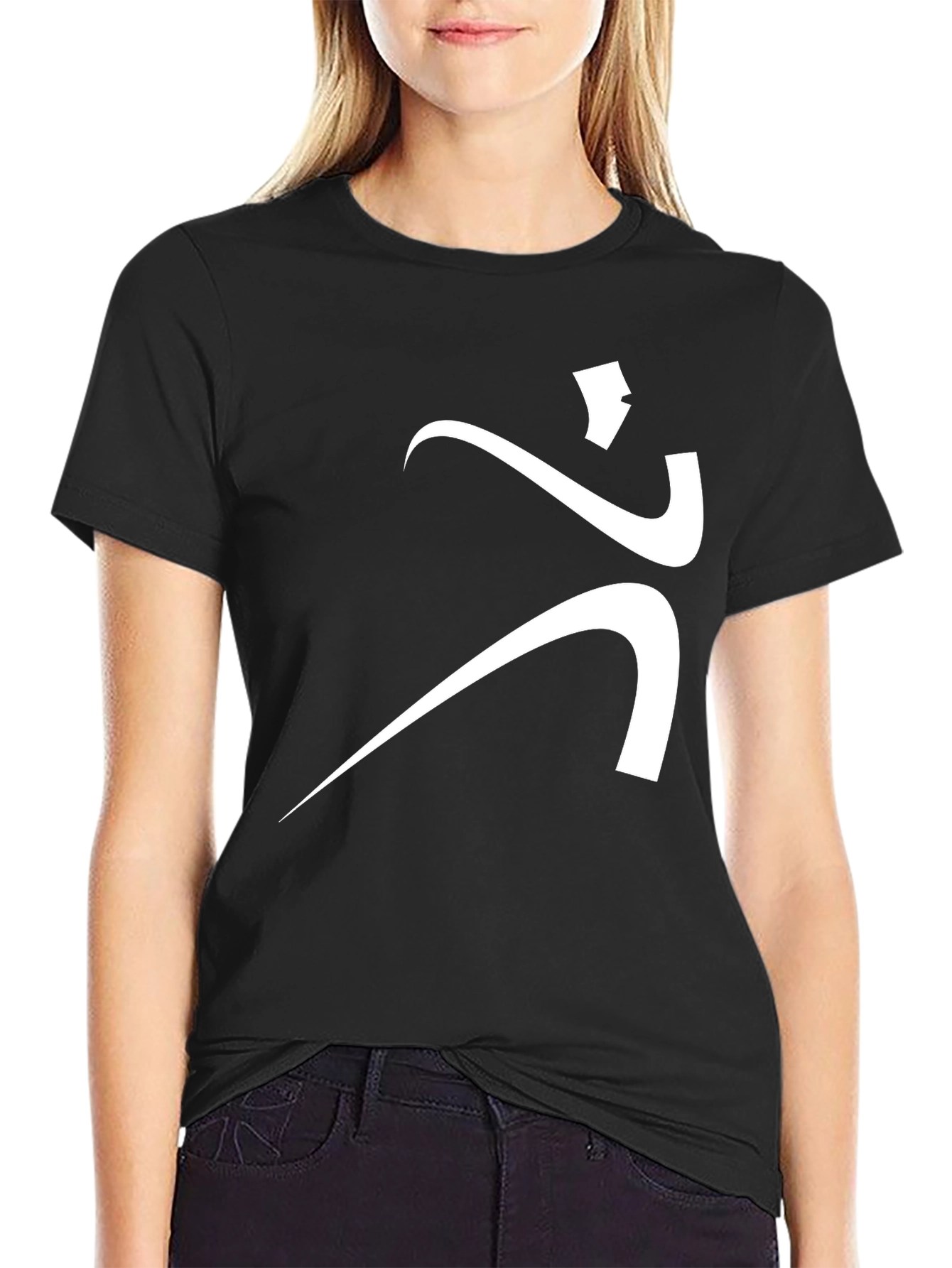 Modern Art Graphic Tee - Black
