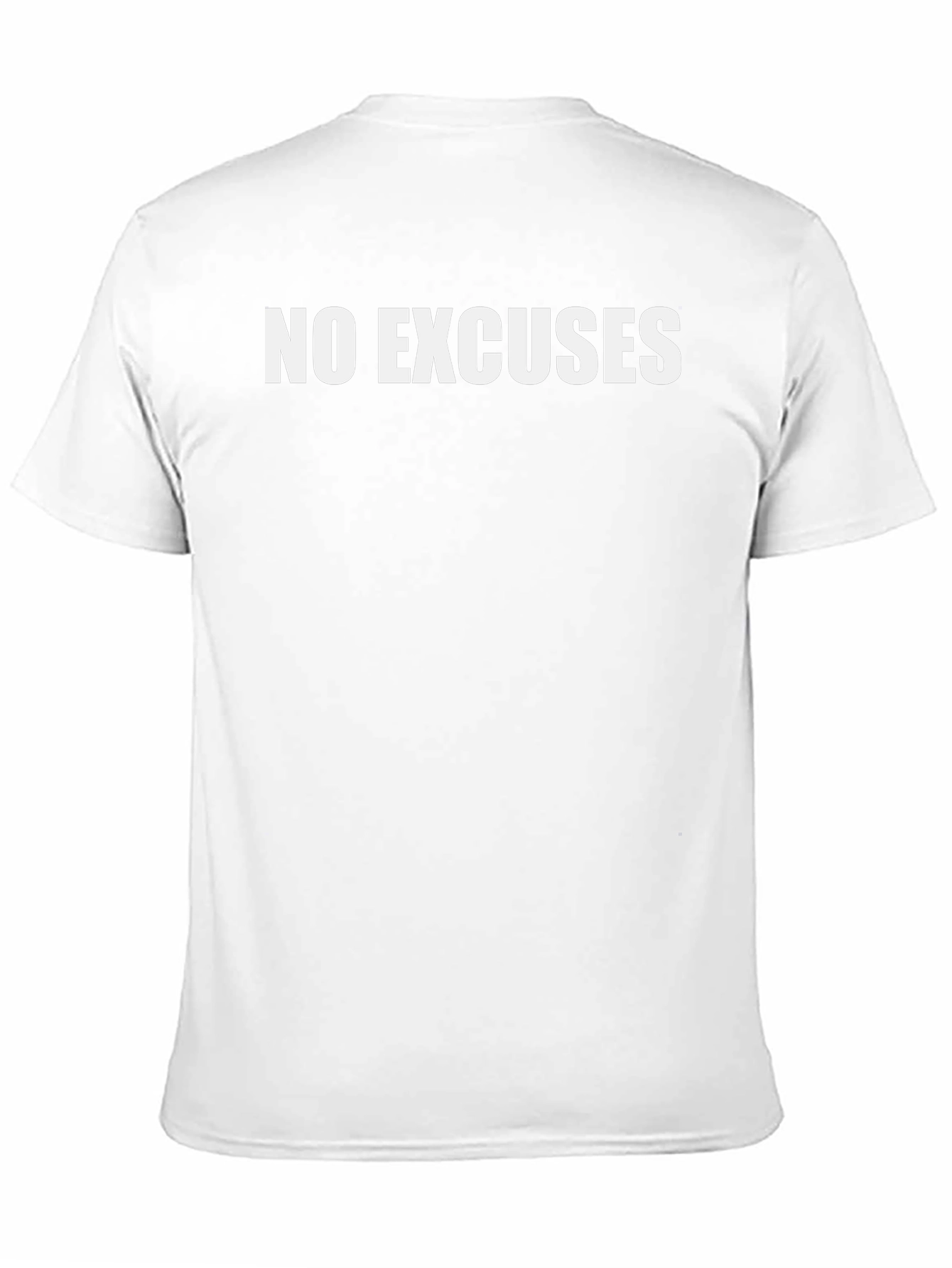 No Excuses Black Graphic Tee - Motivational Shirt
