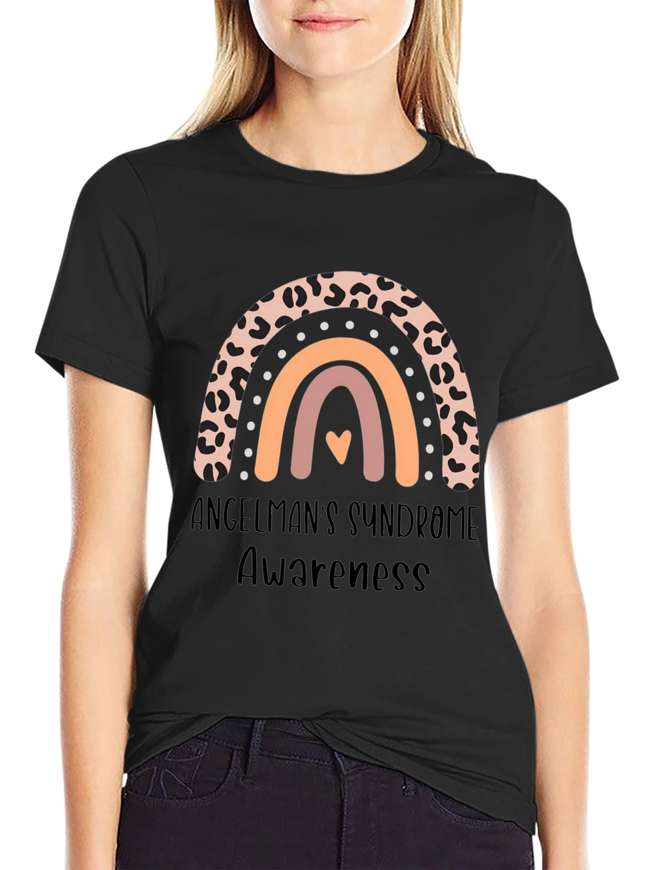 Angelmans Syndrome Awareness Rainbow T-Shirt