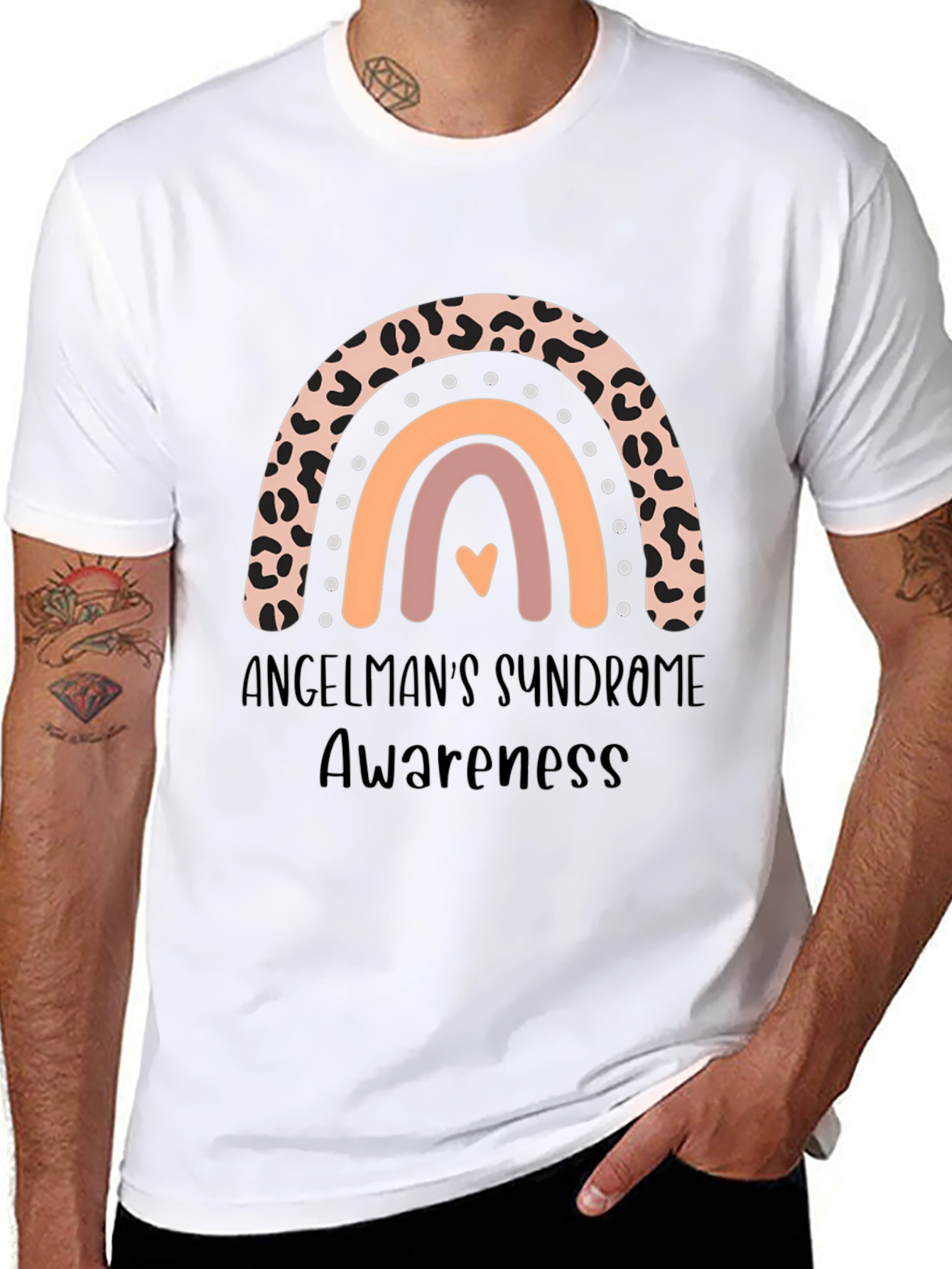 Angelmans Syndrome Awareness Rainbow T-Shirt
