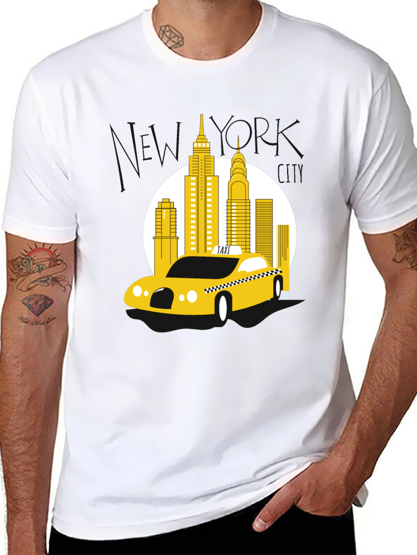 NYC Taxi T-Shirt - Cityscape Graphic Tee