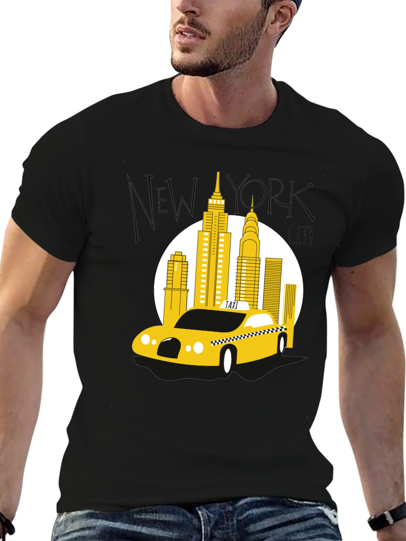 NYC Taxi T-Shirt - Cityscape Graphic Tee