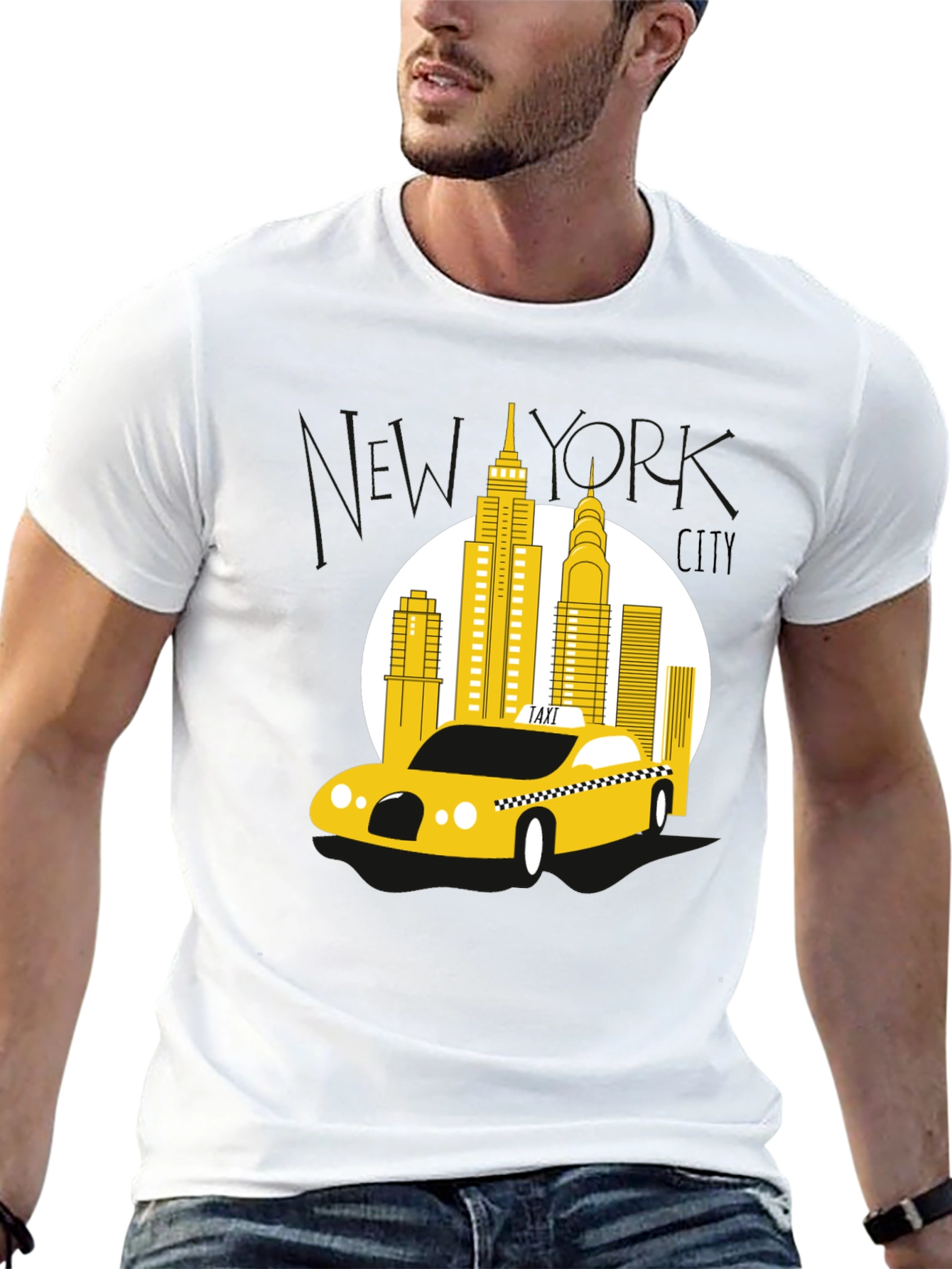 NYC Taxi T-Shirt - Cityscape Graphic Tee