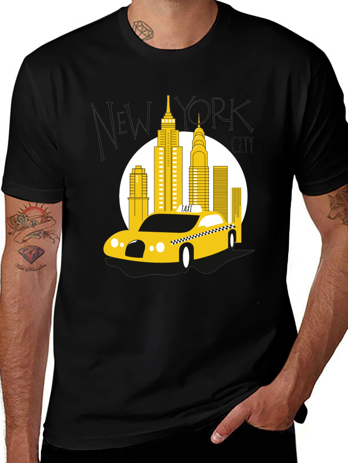 NYC Taxi T-Shirt - Cityscape Graphic Tee