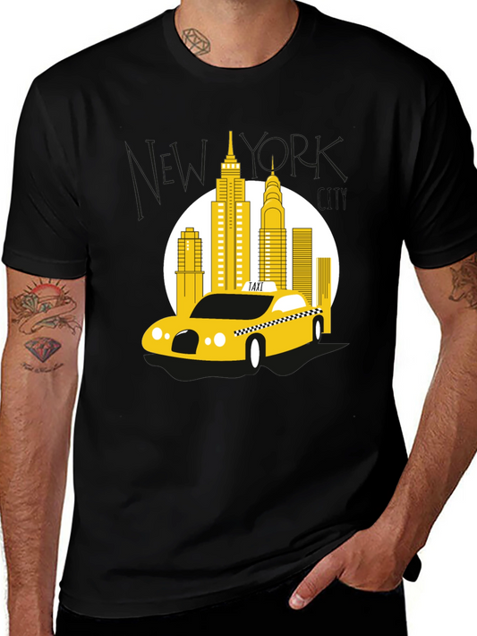 NYC Taxi T-Shirt - Cityscape Graphic Tee
