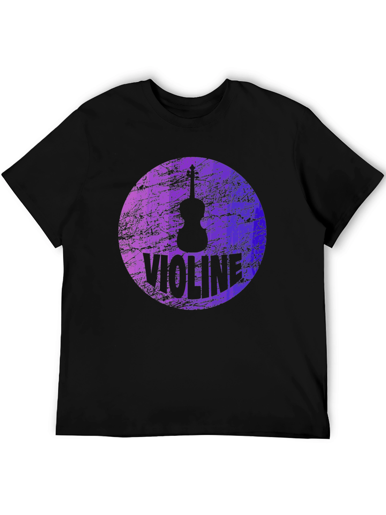 Violin Graphic Black T-Shirt
