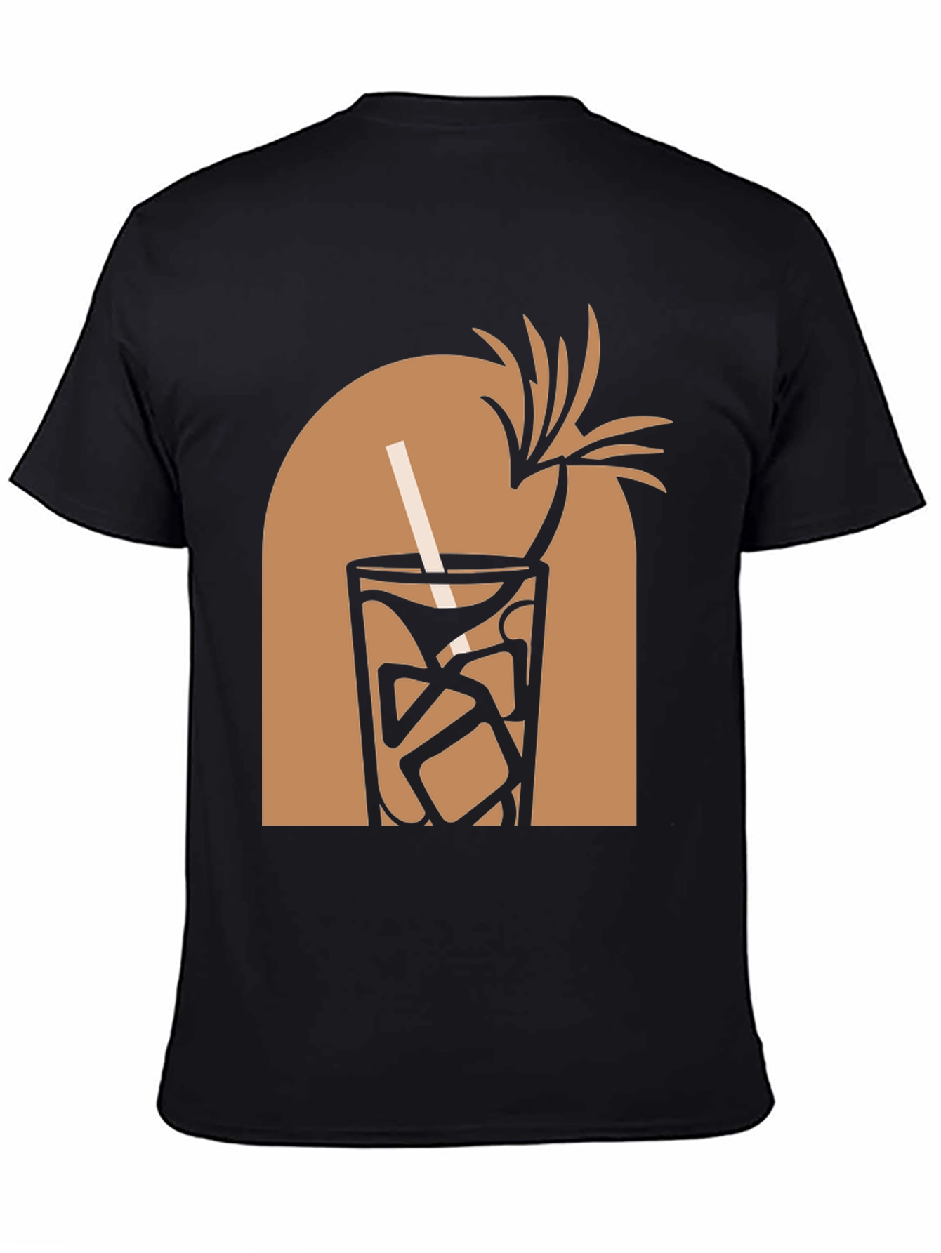 Tropical Cocktail Graphic Tee - Black