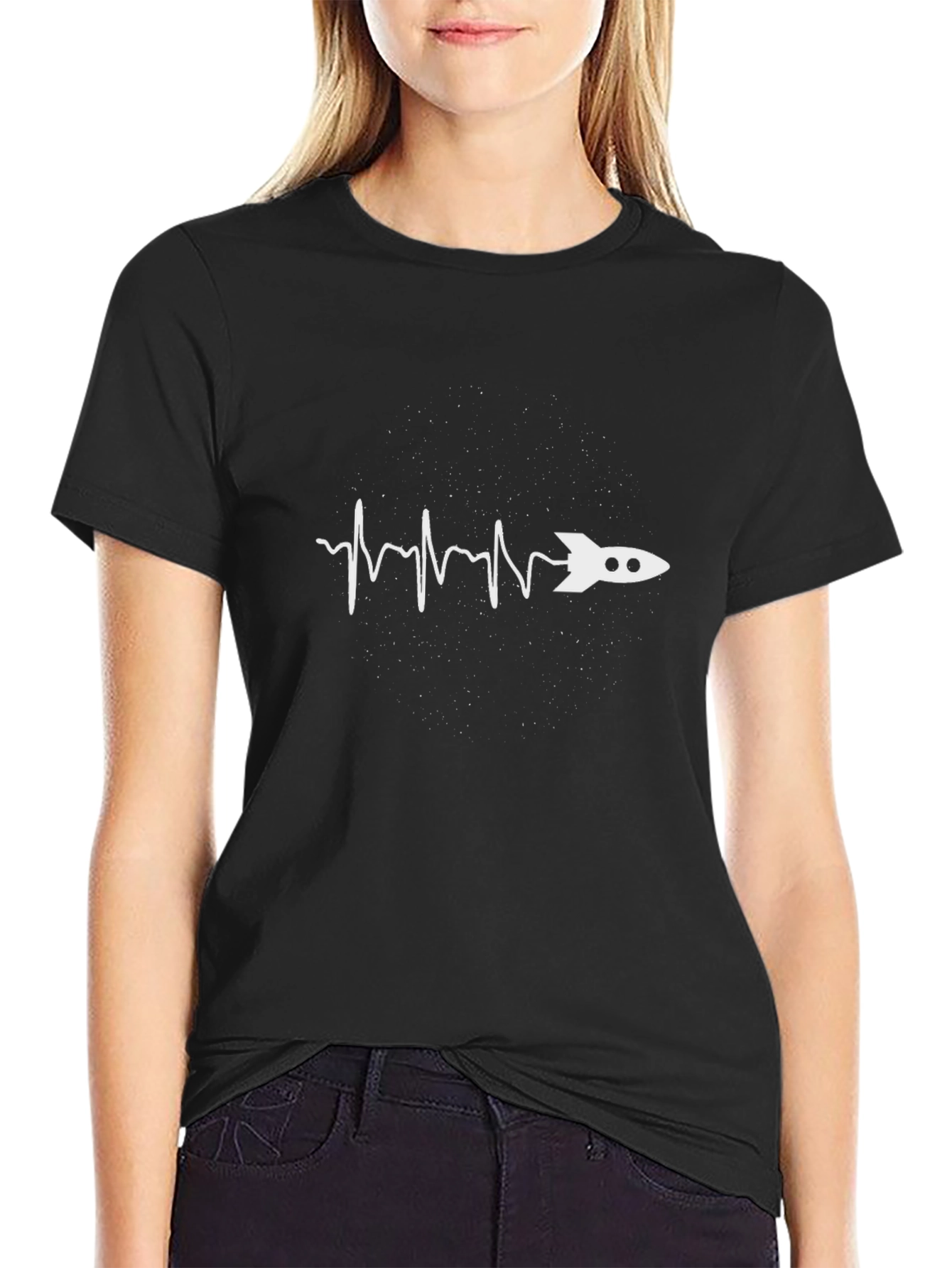 Rocket Heartbeat T-Shirt - Space Lover Tee