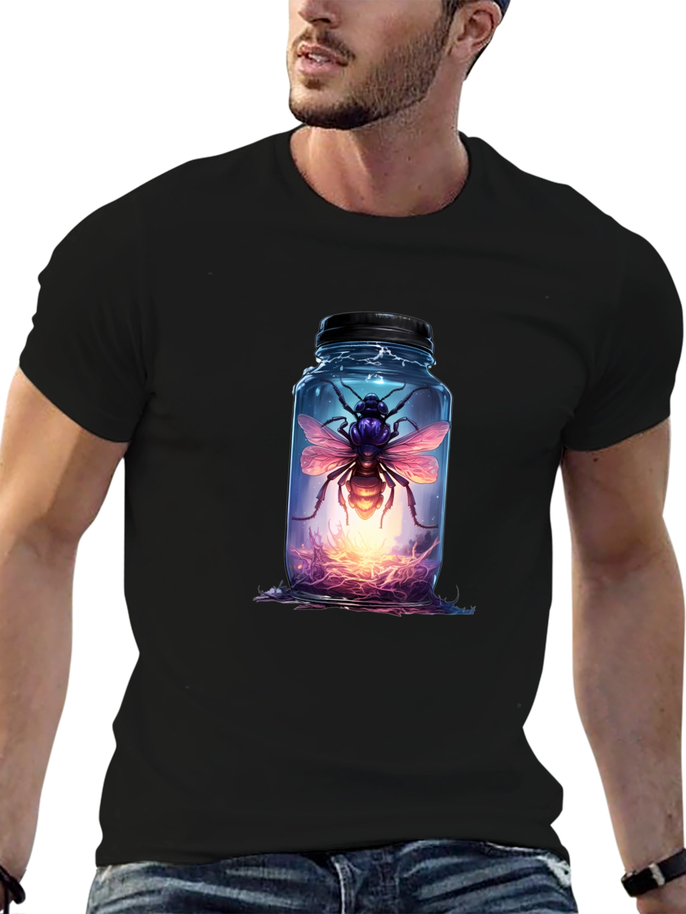 Jarred Bee Graphic Tee - Black T-Shirt